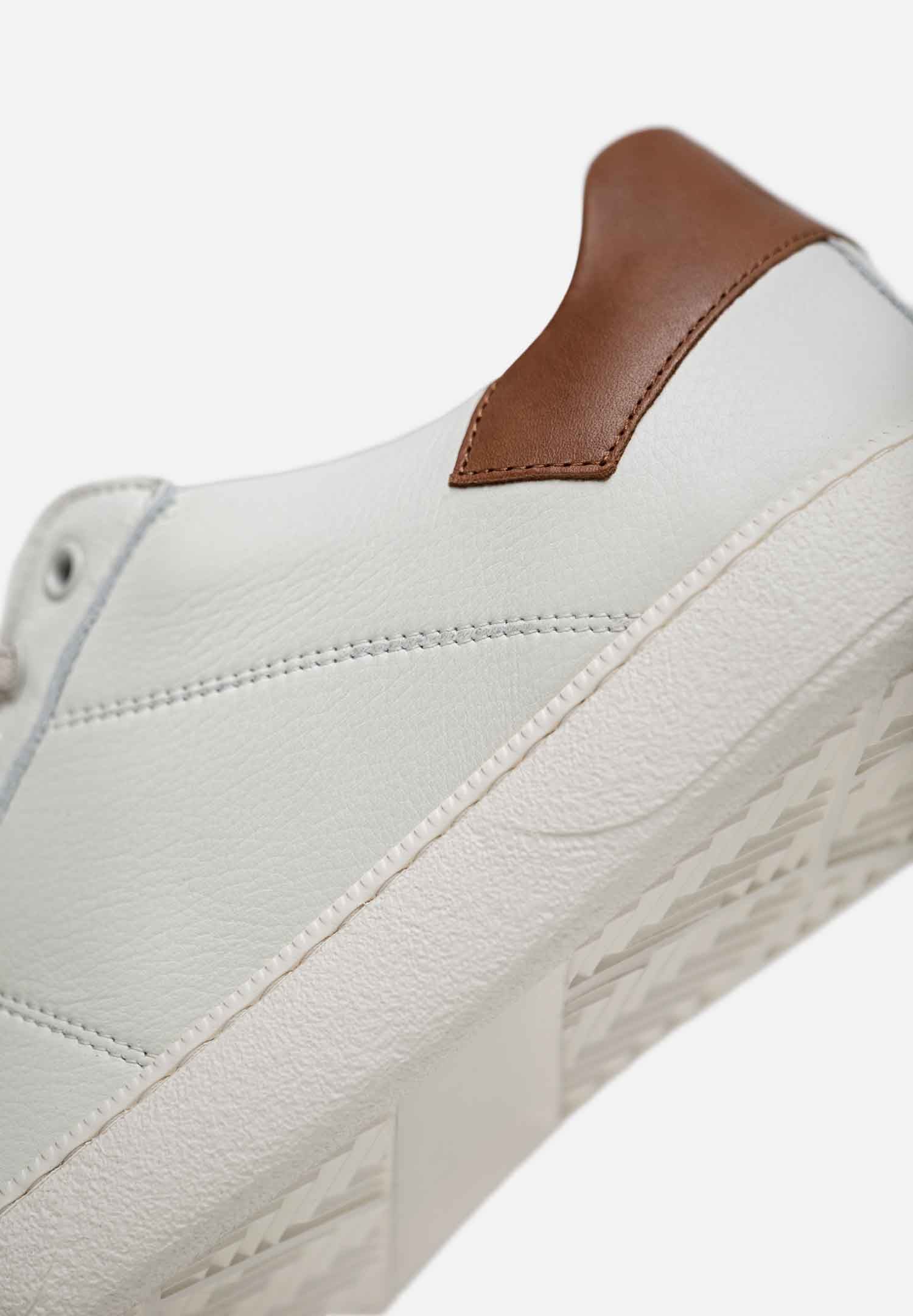 RENZO COSTA-SNEAKERS URBAN CLASSIC ZPC 2554 OFF WHITE / COGNAC - 7