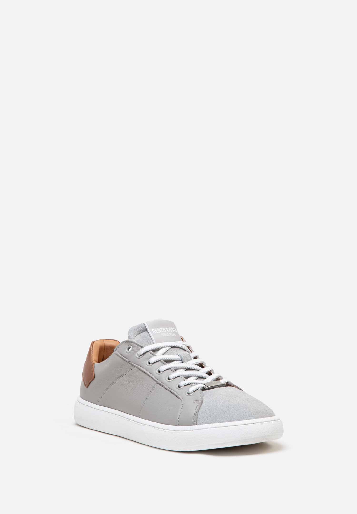RENZO COSTA-SNEAKERS URBAN CLASSIC ZPC 2554 GREY / COGNAC - 3