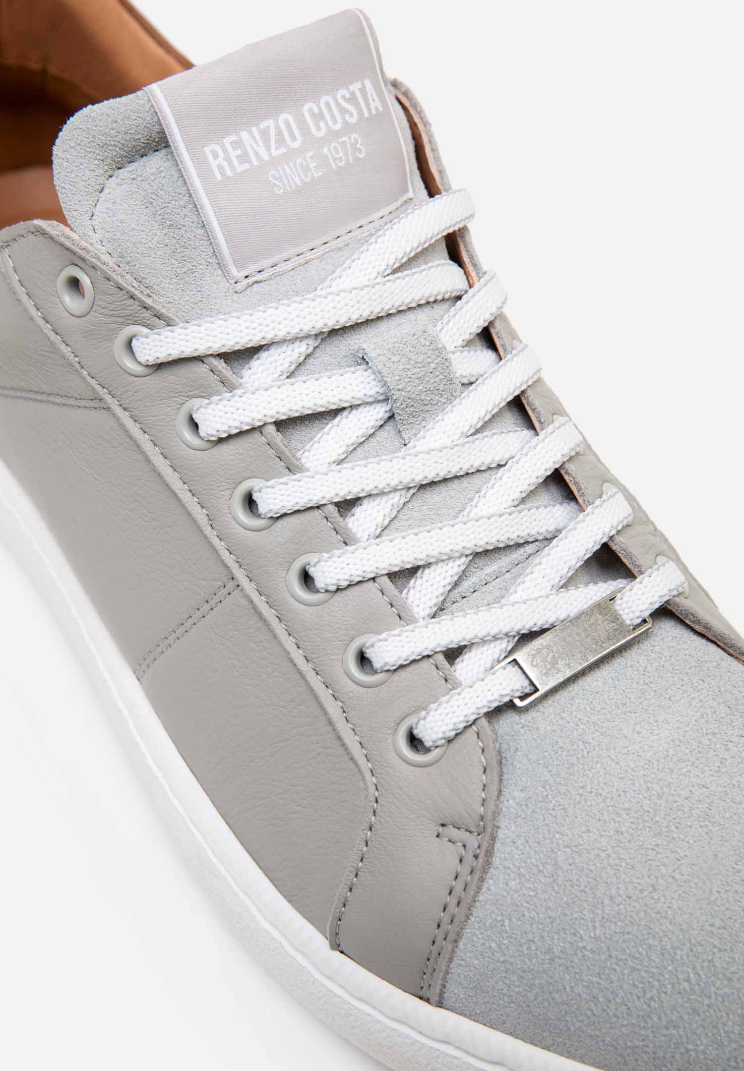 RENZO COSTA-SNEAKERS URBAN CLASSIC ZPC 2554 GREY / COGNAC - 5