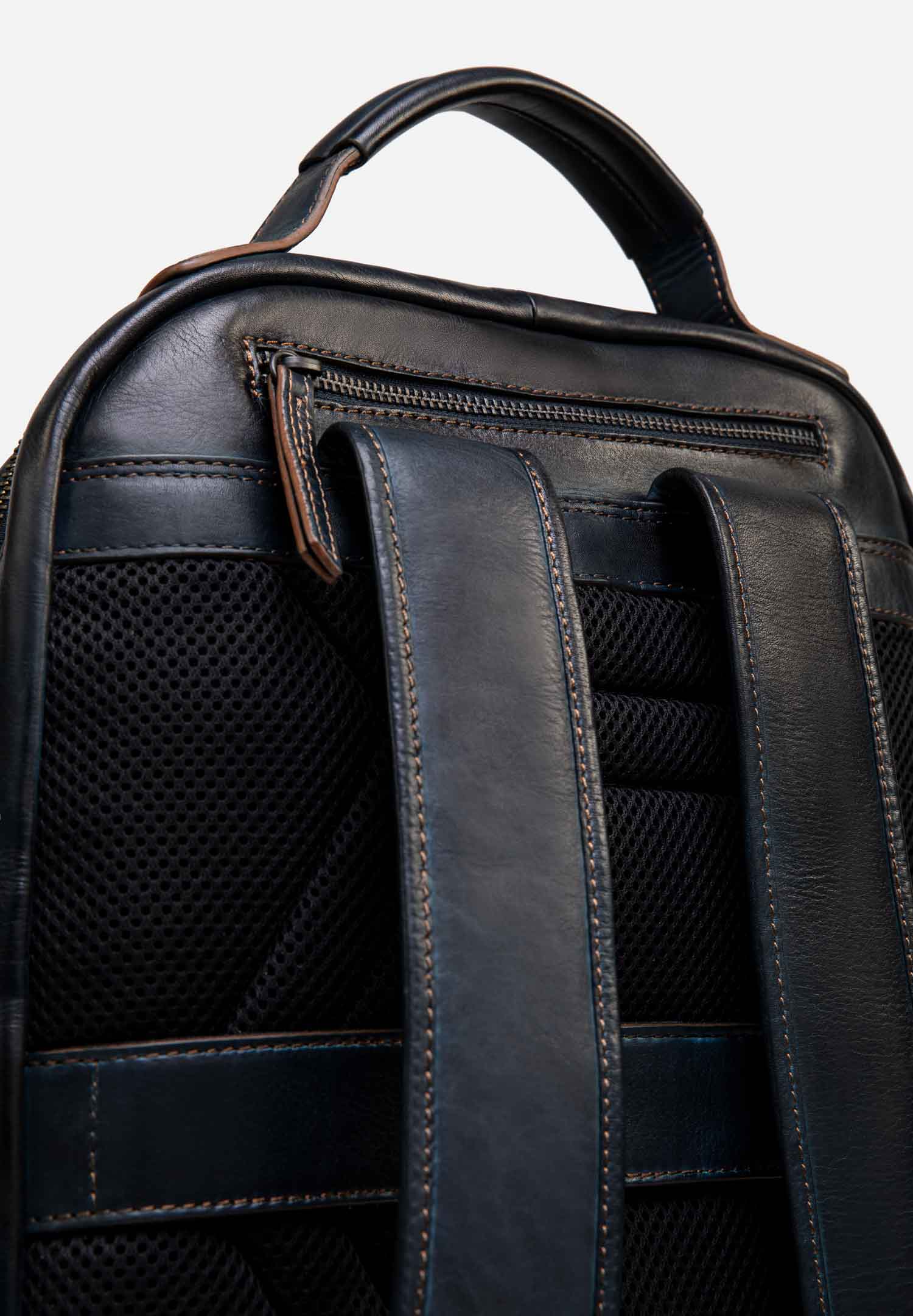 RENZO COSTA-MOCHILA LEATHER TOWN MCC 2359 BLUE / CUOIO - 3