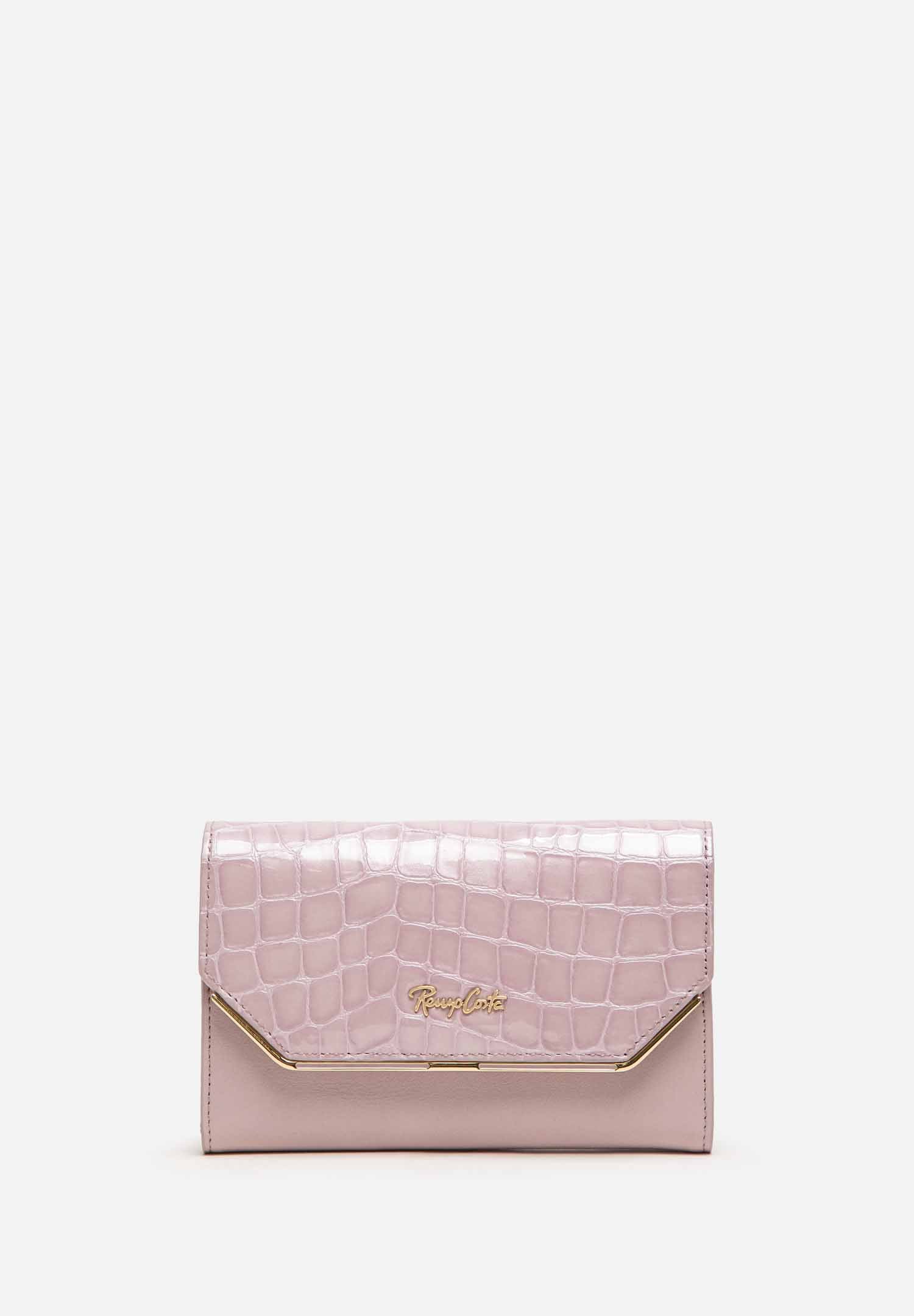 RENZO COSTA-BILLETERA CROCO LUXE MIDI WPD 2518 60309 PURPLE / 60310 PURPLE - 1