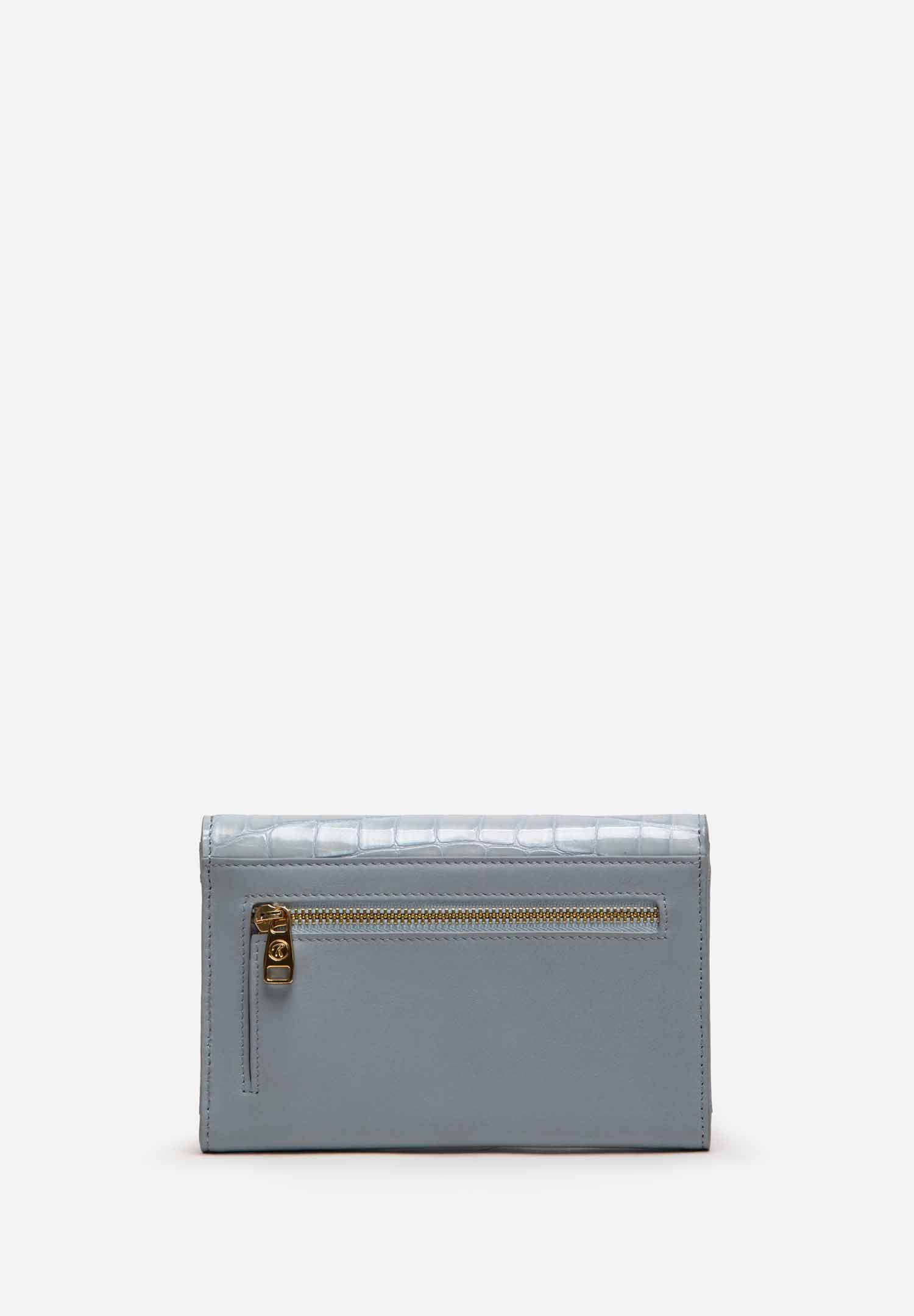 RENZO COSTA-BILLETERA CROCO LUXE MIDI WPD 2518 81089 BLUE / S92 CELESTE - 4