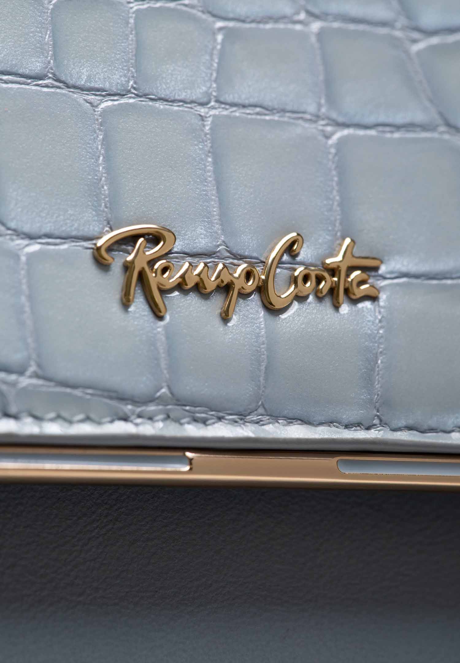 RENZO COSTA-BILLETERA CROCO LUXE MIDI WPD 2518 81089 BLUE / S92 CELESTE - 5