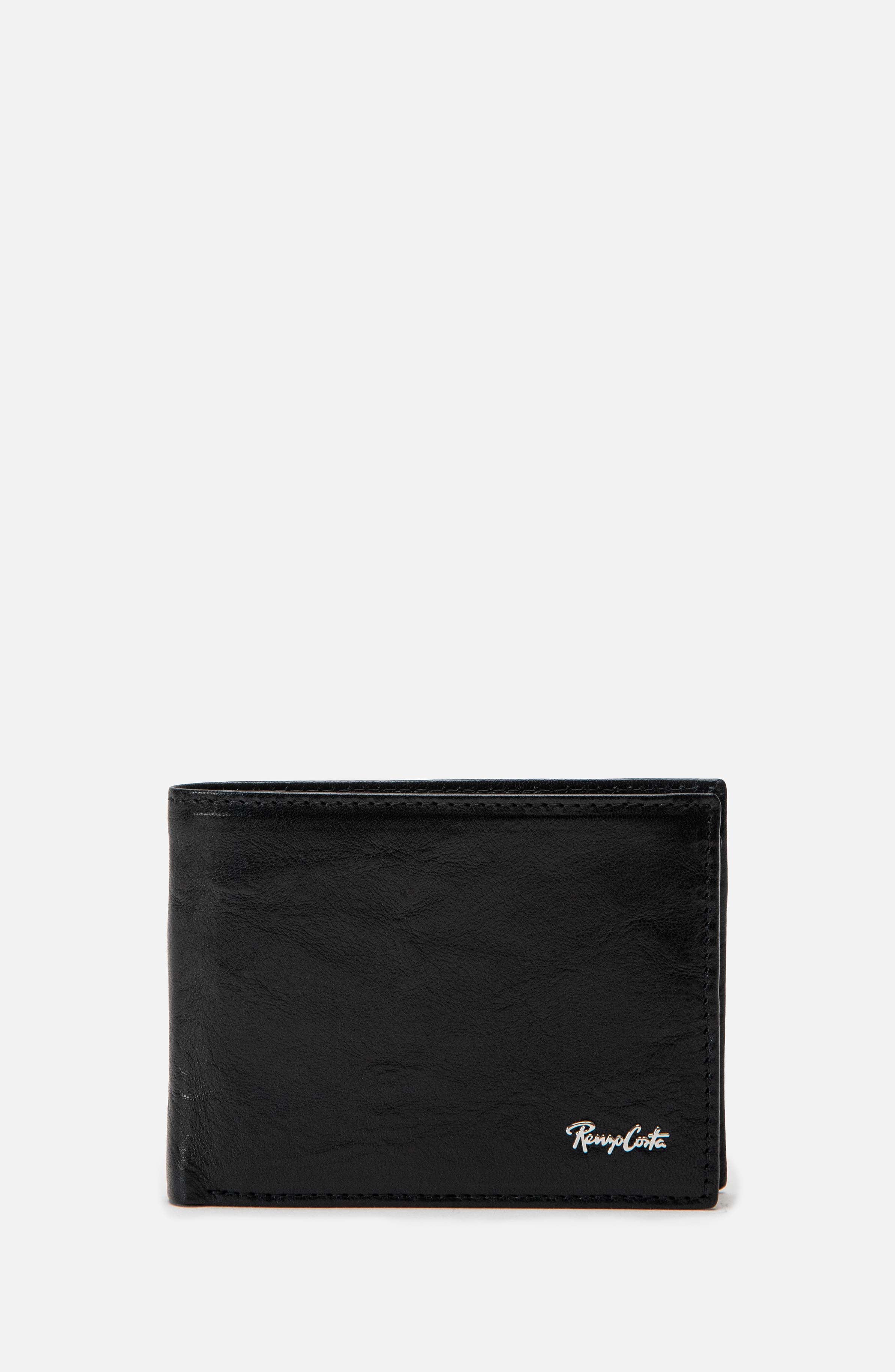 RENZO COSTA-BILLETERA CUERO BLOCK SNAP WP 011 TOSCANA 940 BLACK - 1