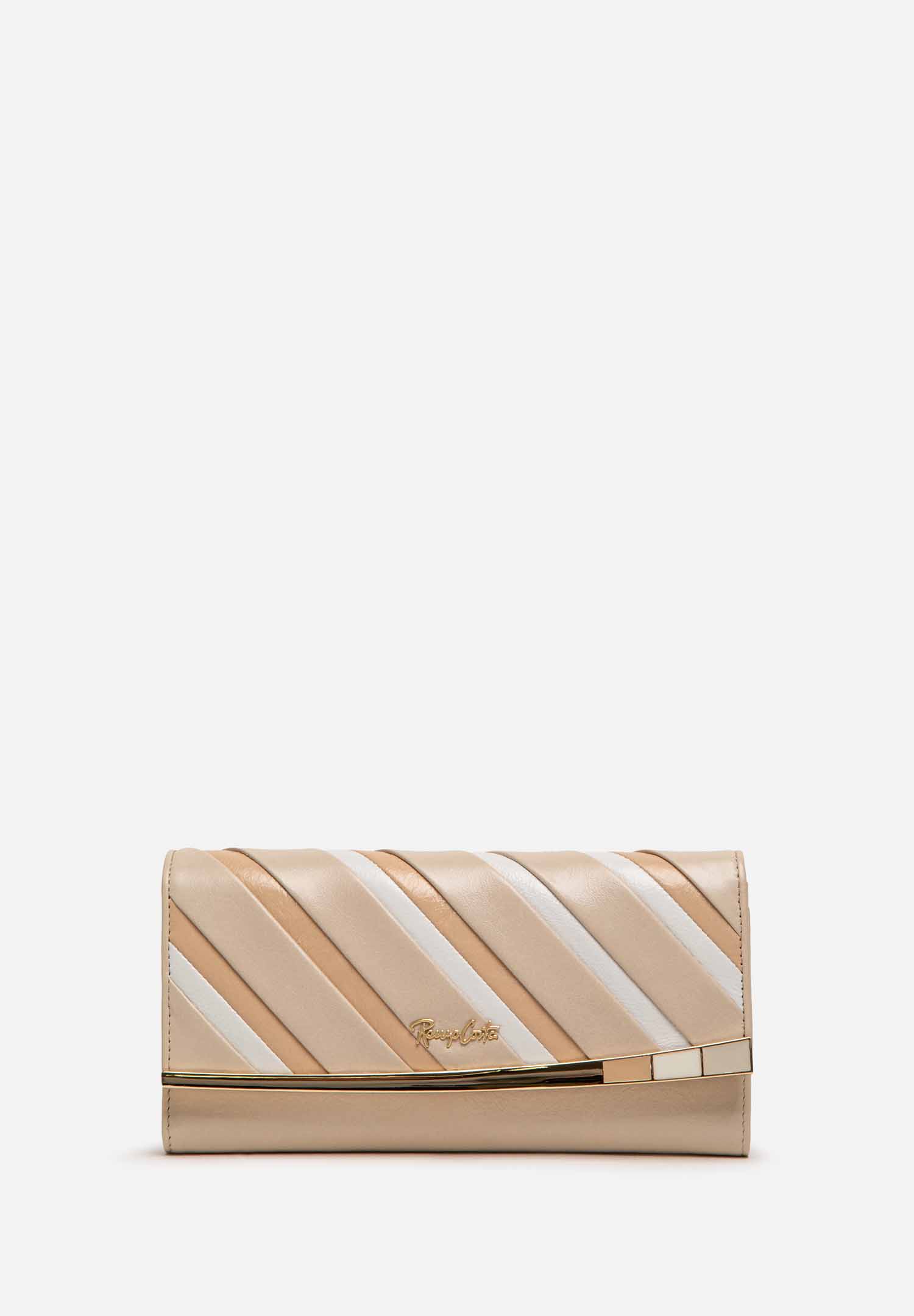 RENZO COSTA-BILLETERA PRISMA LEATHER WPD 2510 11832 BEIGE/10308 WHITE/12037 APRICOT - 1