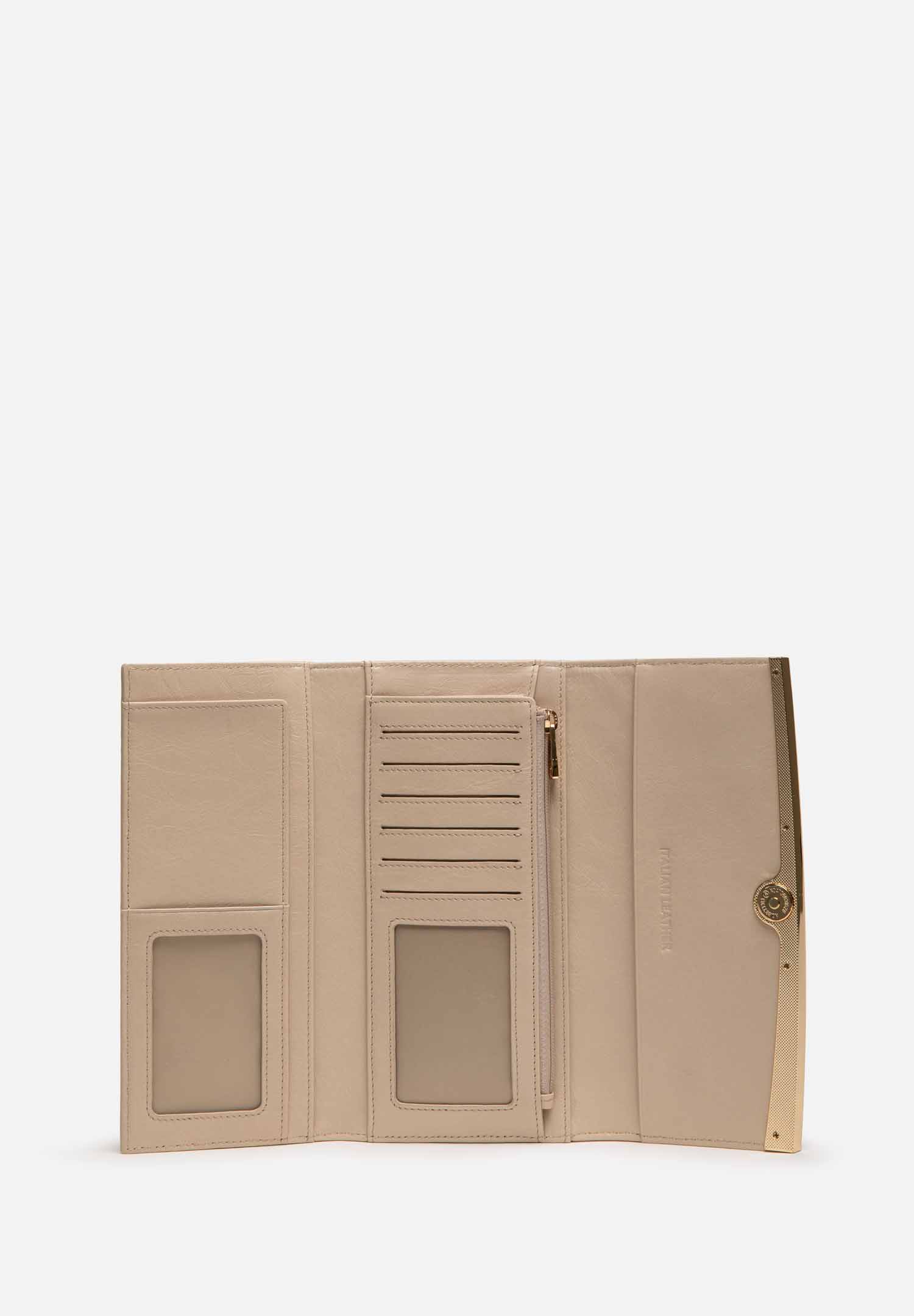 RENZO COSTA-BILLETERA PRISMA LEATHER WPD 2510 11832 BEIGE/10308 WHITE/12037 APRICOT - 3