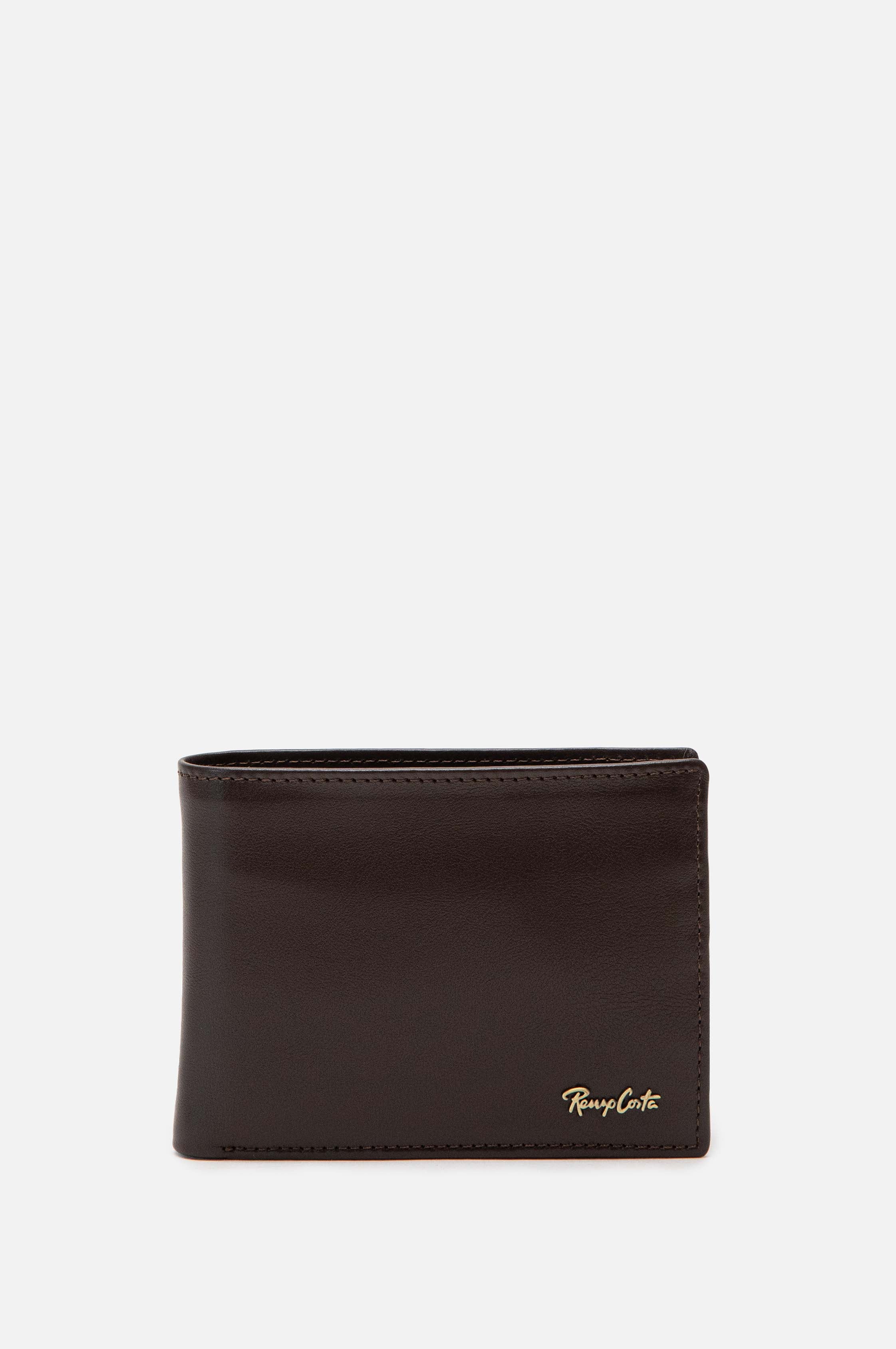 RENZO COSTA-BILLETERA CUERO BLOCK SNAP WP 011 LADO PREMIUM MARRON - 1