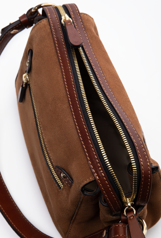 RENZO COSTA-CARTERA CUERO SUEDE RCD 2604 SEQUOIA / COGNAC - 6