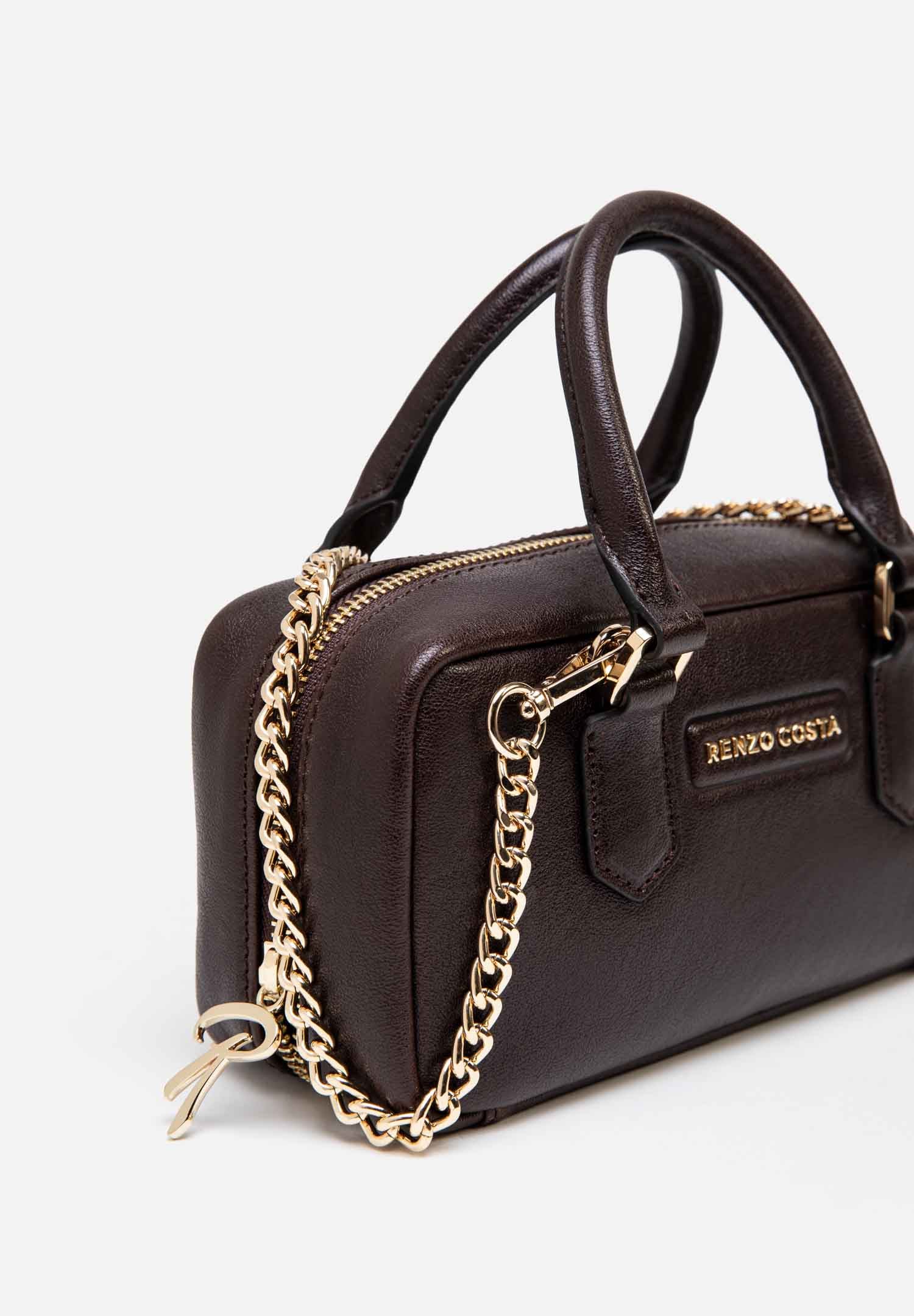 RENZO COSTA-CARTERA MINIBAG BOXY CHAIN RCD 2569 118 COFFEE - 4