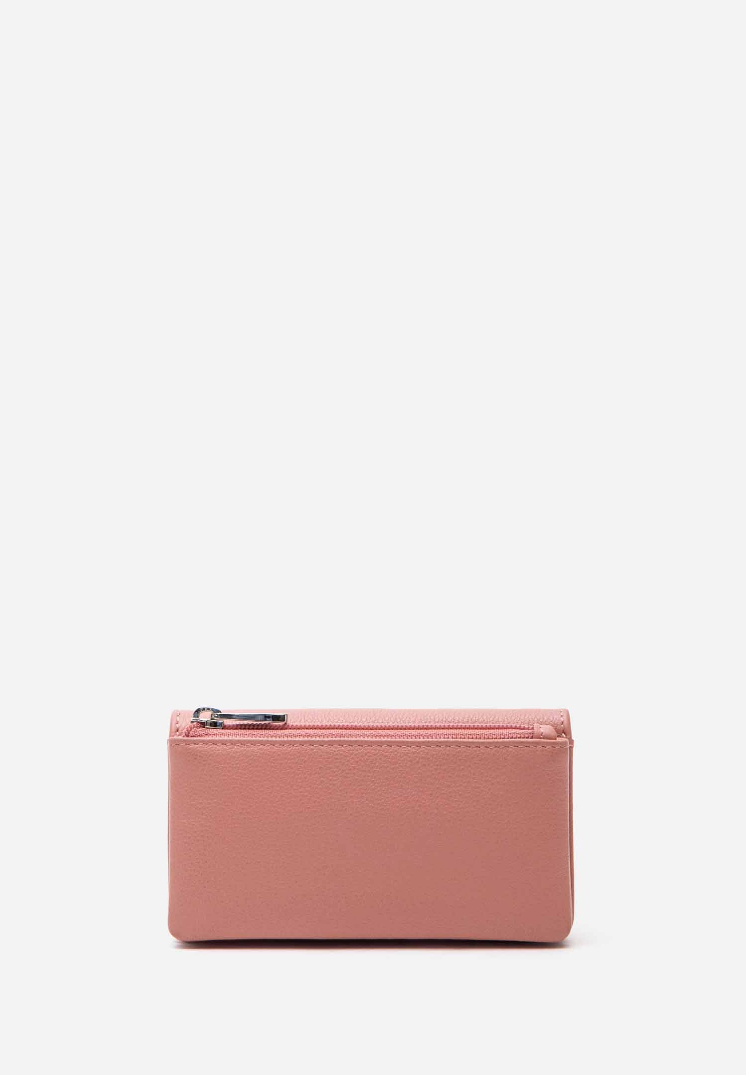 RENZO COSTA-MONEDERO CUERO MINI FLAP MOD 2505 63 PINK - 2