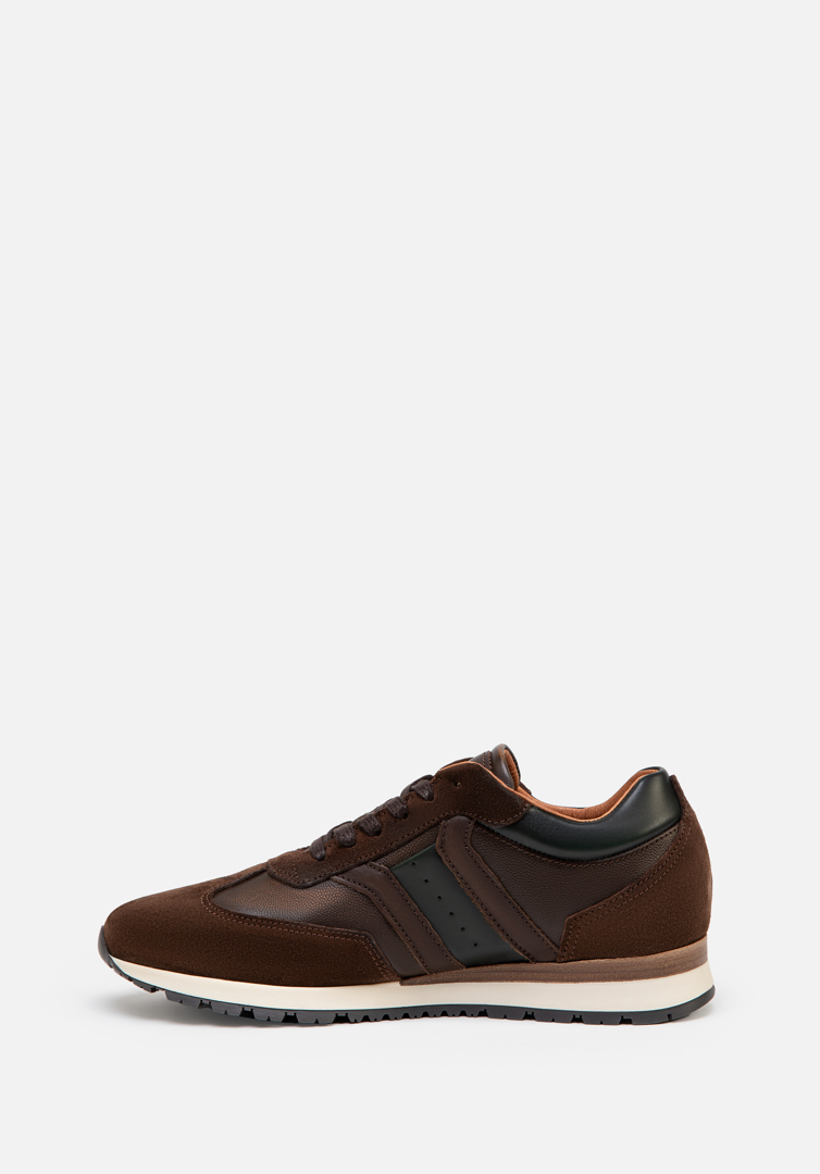 RENZO COSTA-SNEAKERS TRIPLE TEXTURA ZPC 2484 BROWN / GREEN - 2