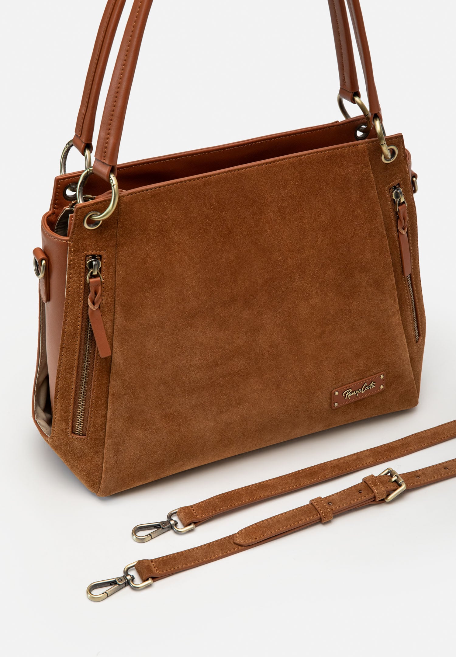 RENZO COSTA-CARTERA DE GAMUZA SIENA RCD 2647 8175 BROWN / 116 BROWN - 6