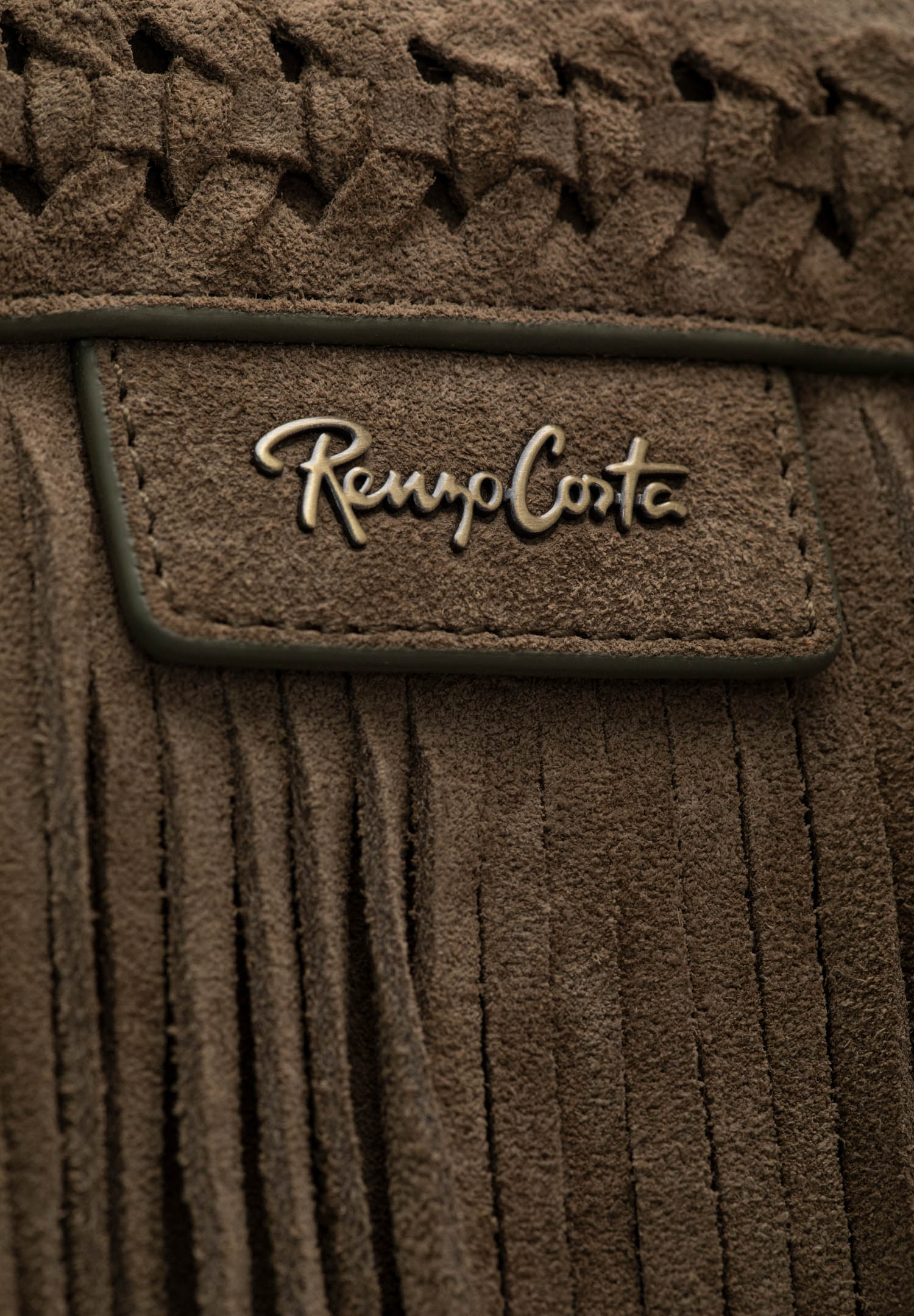 RENZO COSTA-MORRAL DE GAMUZA FLECOS BOHO MRD 2606 9112 OLIVE / 60 OLIVE - 6