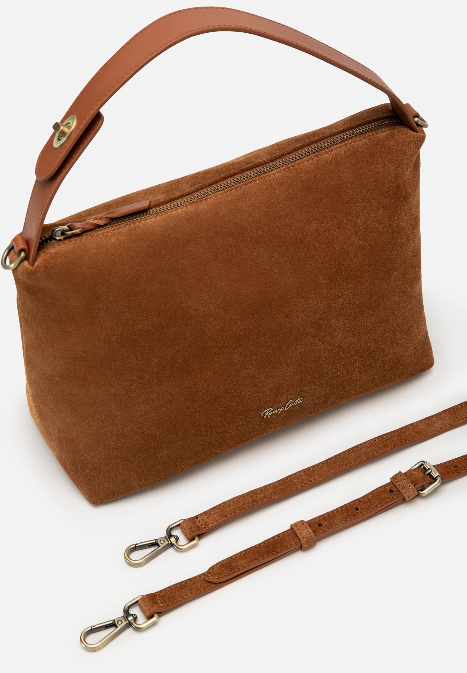 RENZO COSTA-CARTERA DE GAMUZA ARIA RCD 2645 8175 BROWN / 116 BROWN - 6