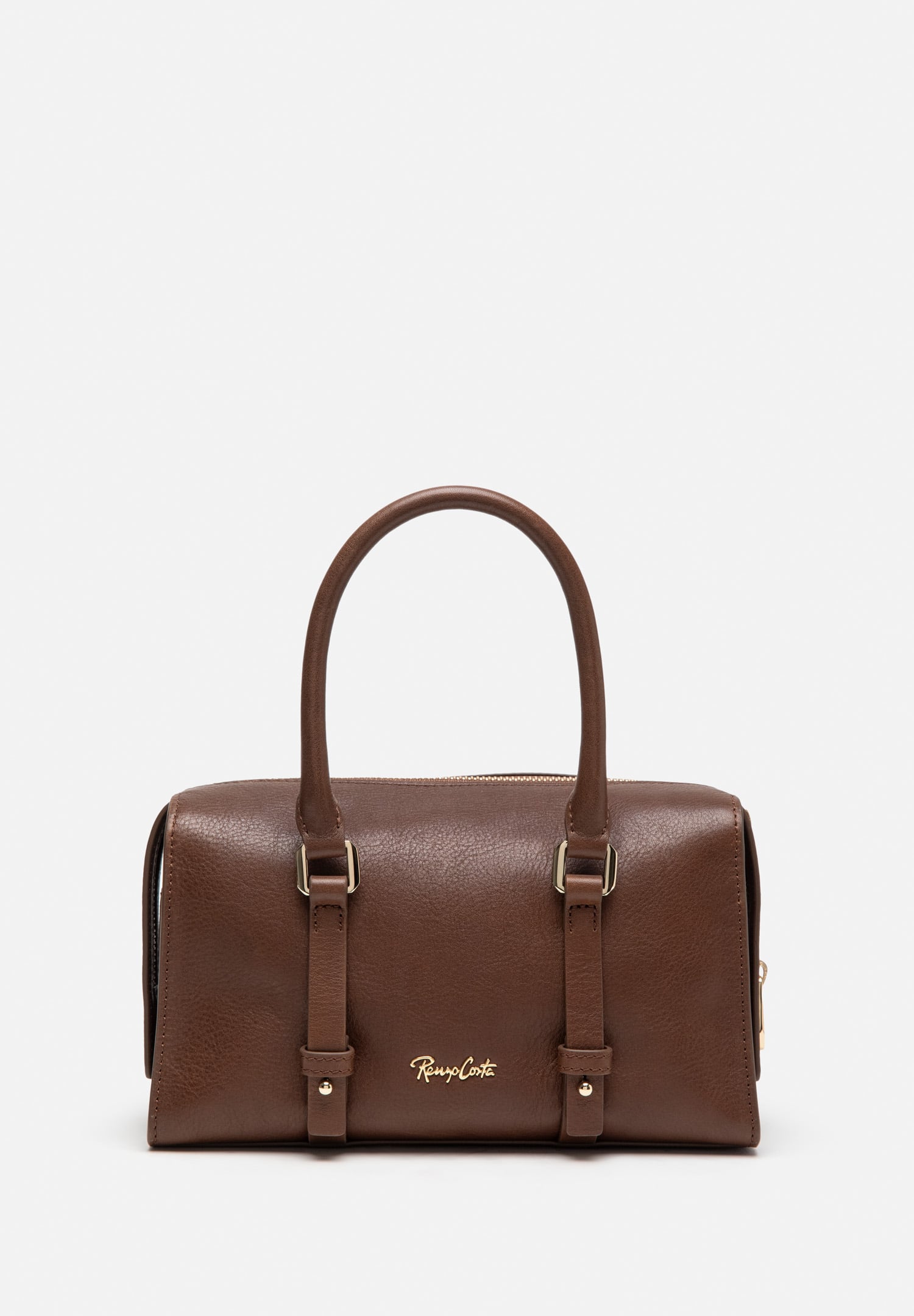 RENZO COSTA-CARTERA DE CUERO SOFT ANTIQUE MIDI RCD 2649 4 KHAKI - 1