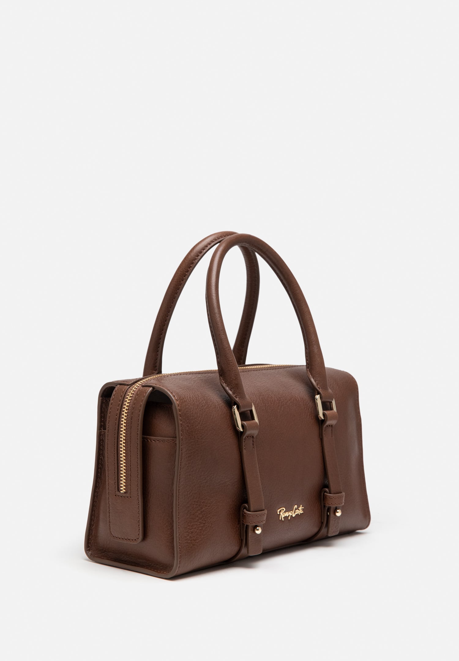 RENZO COSTA-CARTERA DE CUERO SOFT ANTIQUE MIDI RCD 2649 4 KHAKI - 3