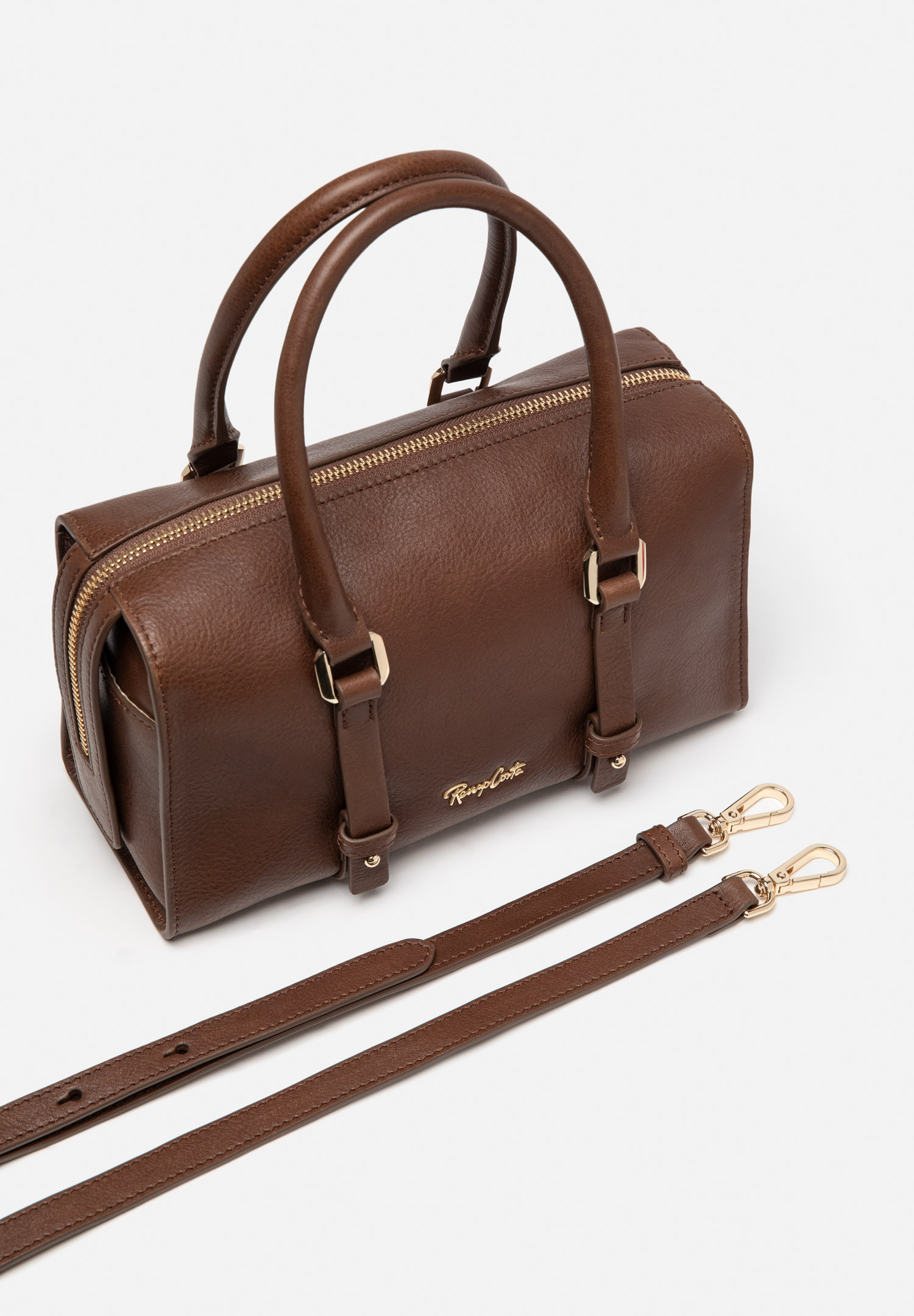 RENZO COSTA-CARTERA DE CUERO SOFT ANTIQUE MIDI RCD 2649 4 KHAKI - 7