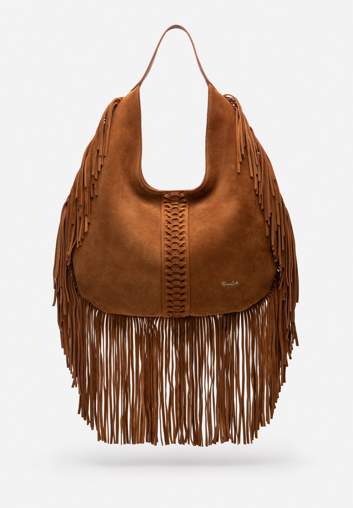 RENZO COSTA-CARTERA DE GAMUZA FLECOS BOHO RCD 2644 8175 BROWN / 116 BROWN - 1