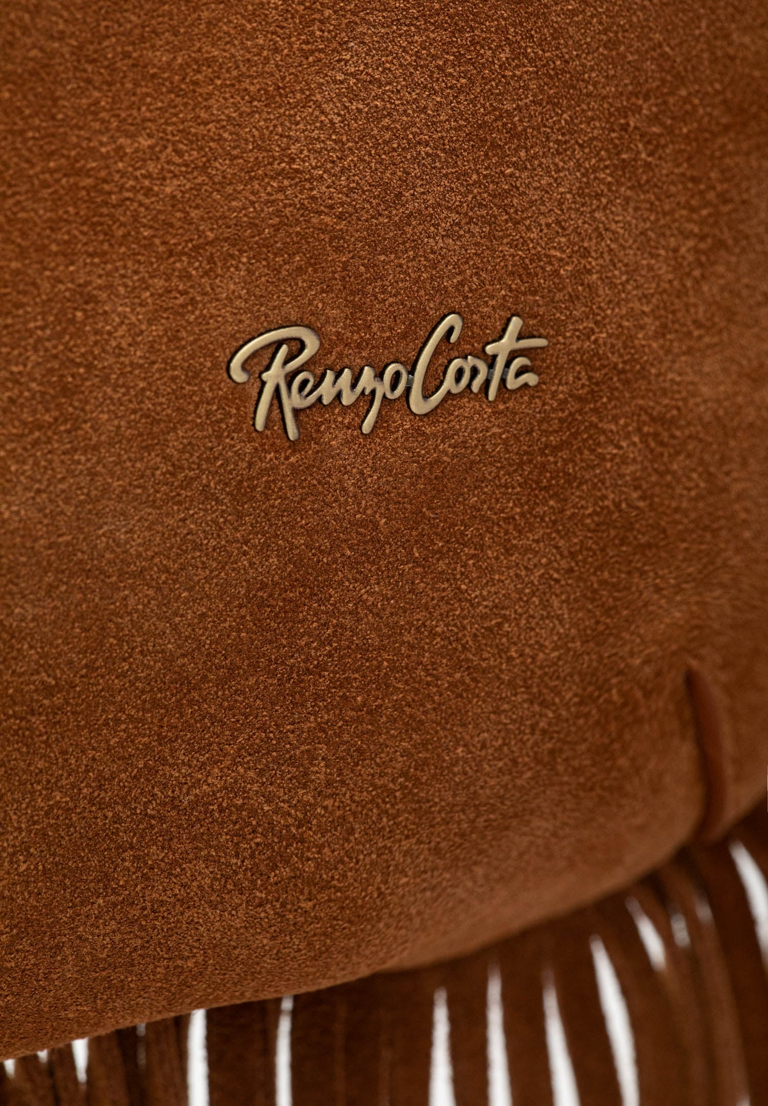 RENZO COSTA-CARTERA DE GAMUZA FLECOS BOHO RCD 2644 8175 BROWN / 116 BROWN - 5