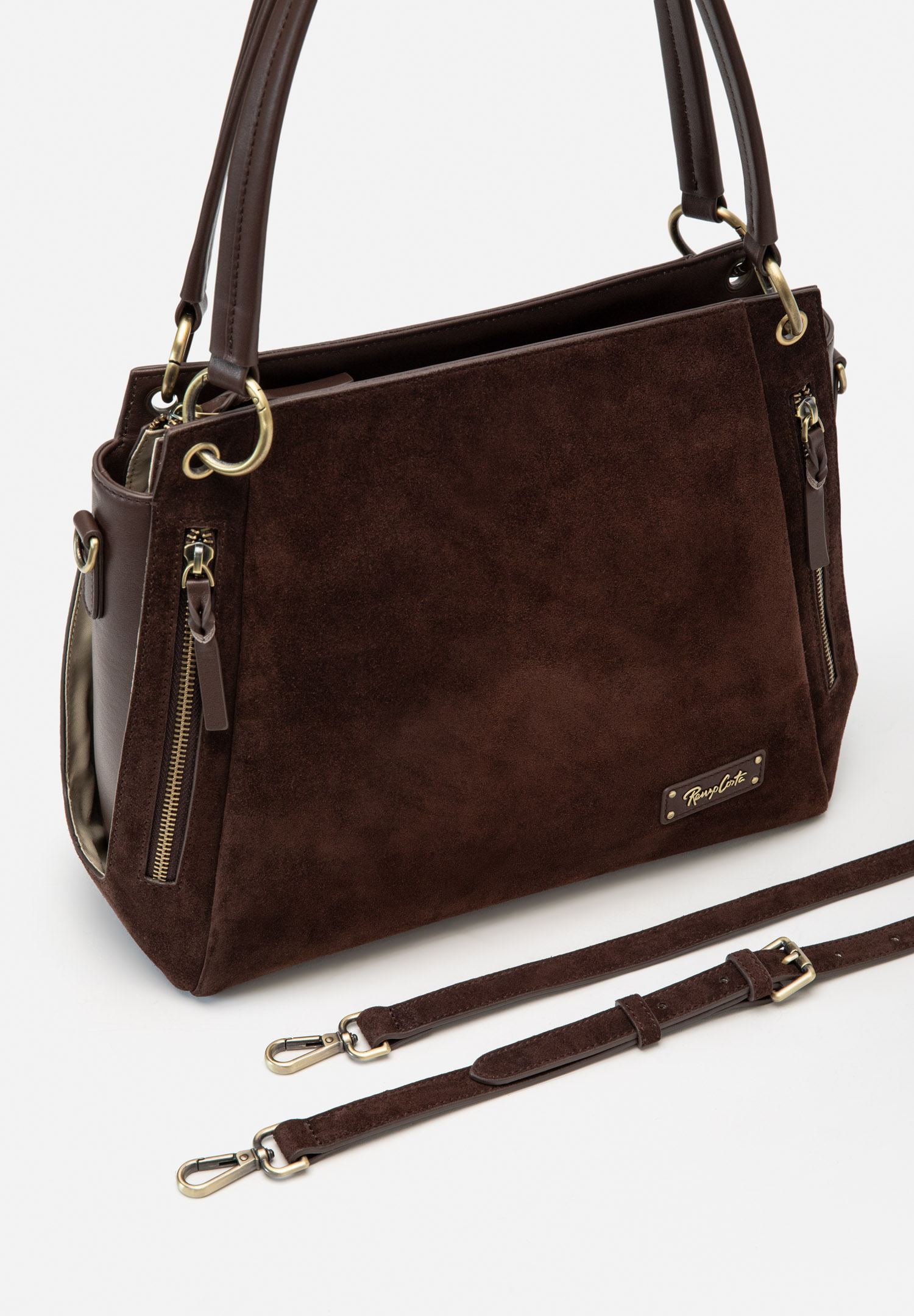 RENZO COSTA-CARTERA DE GAMUZA SIENA RCD 2647 S050 COFFEE / 7 COFFEE - 6