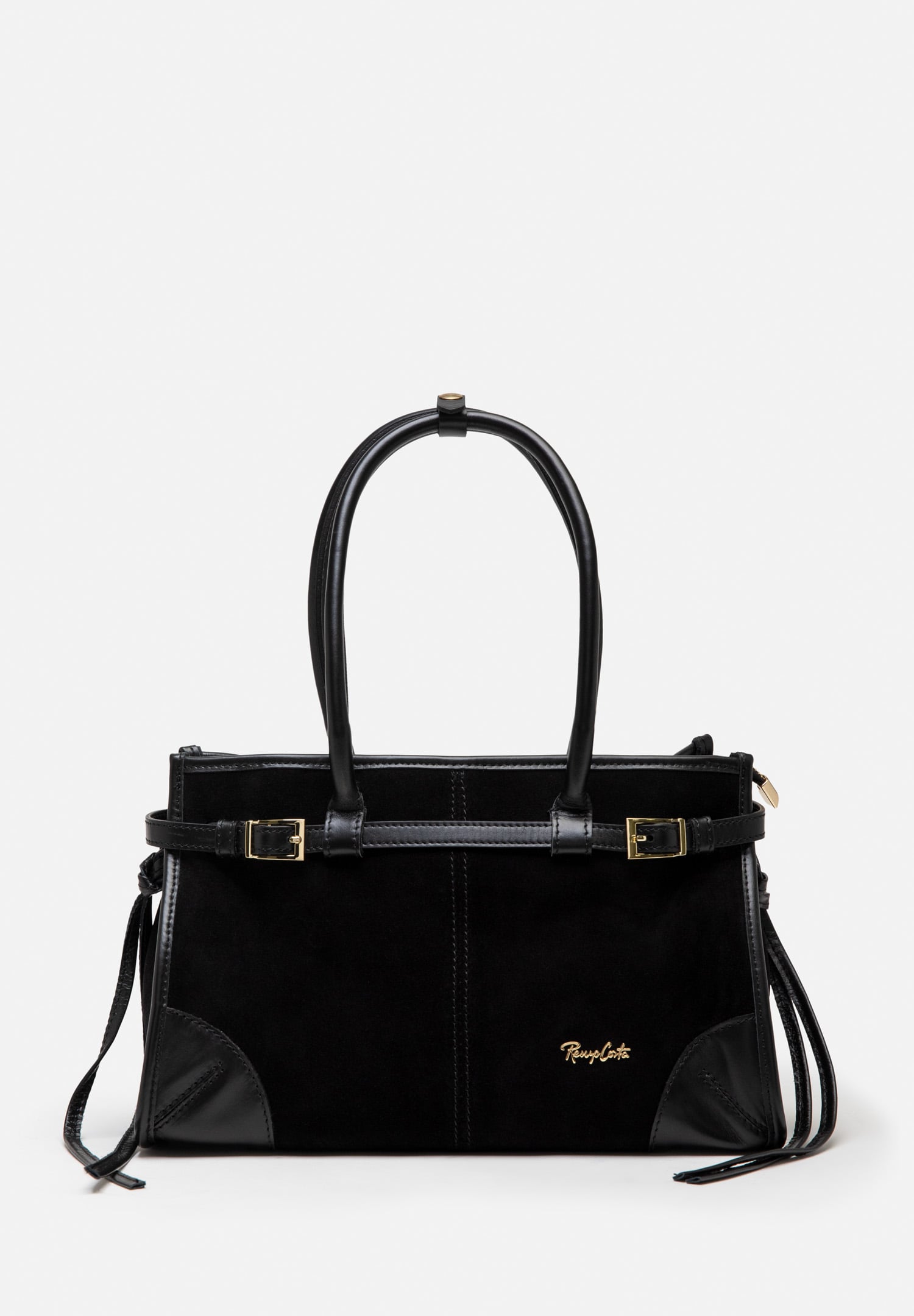 RENZO COSTA-CARTERA DE GAMUZA SEDONA RCD 2668 NERO PIU - 1