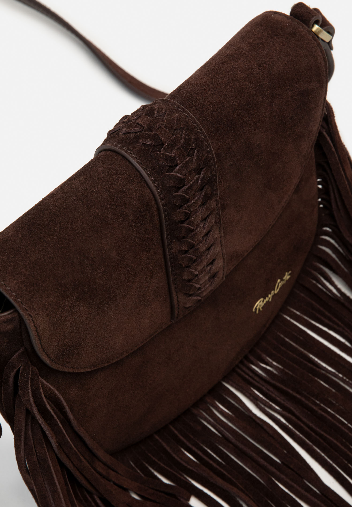 RENZO COSTA-BANDOLERA DE GAMUZA FLECOS BOHO MRD 2607 S050 COFFEE / 7 COFFEE - 2