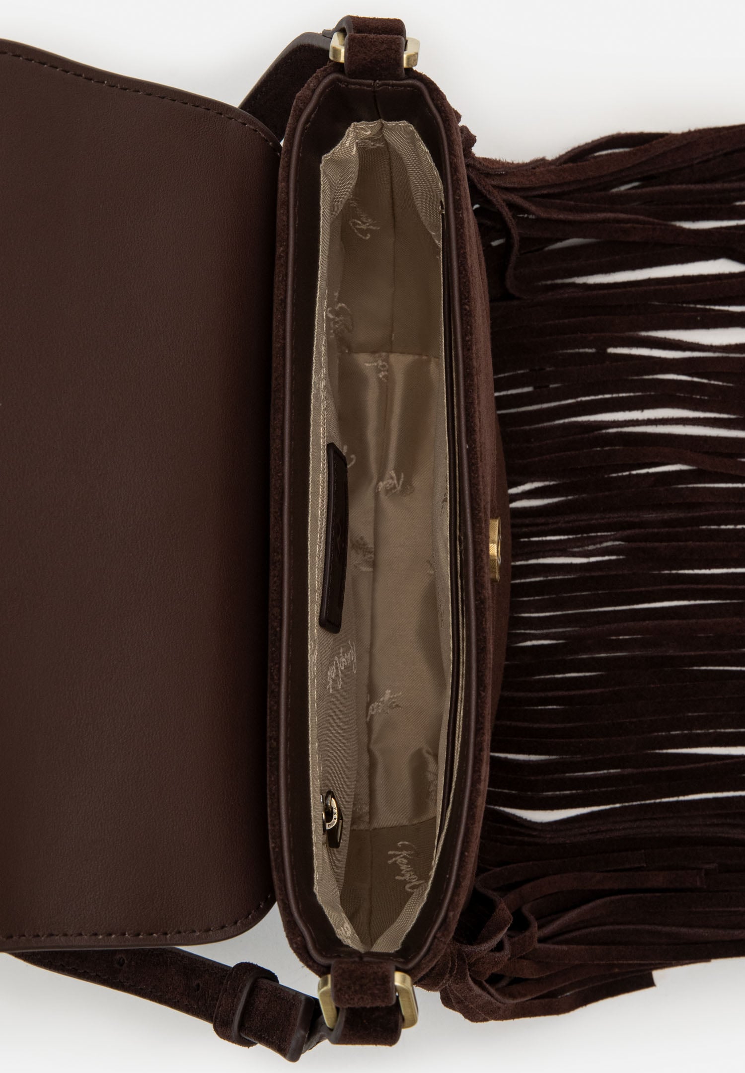 RENZO COSTA-BANDOLERA DE GAMUZA FLECOS BOHO MRD 2607 S050 COFFEE / 7 COFFEE - 4