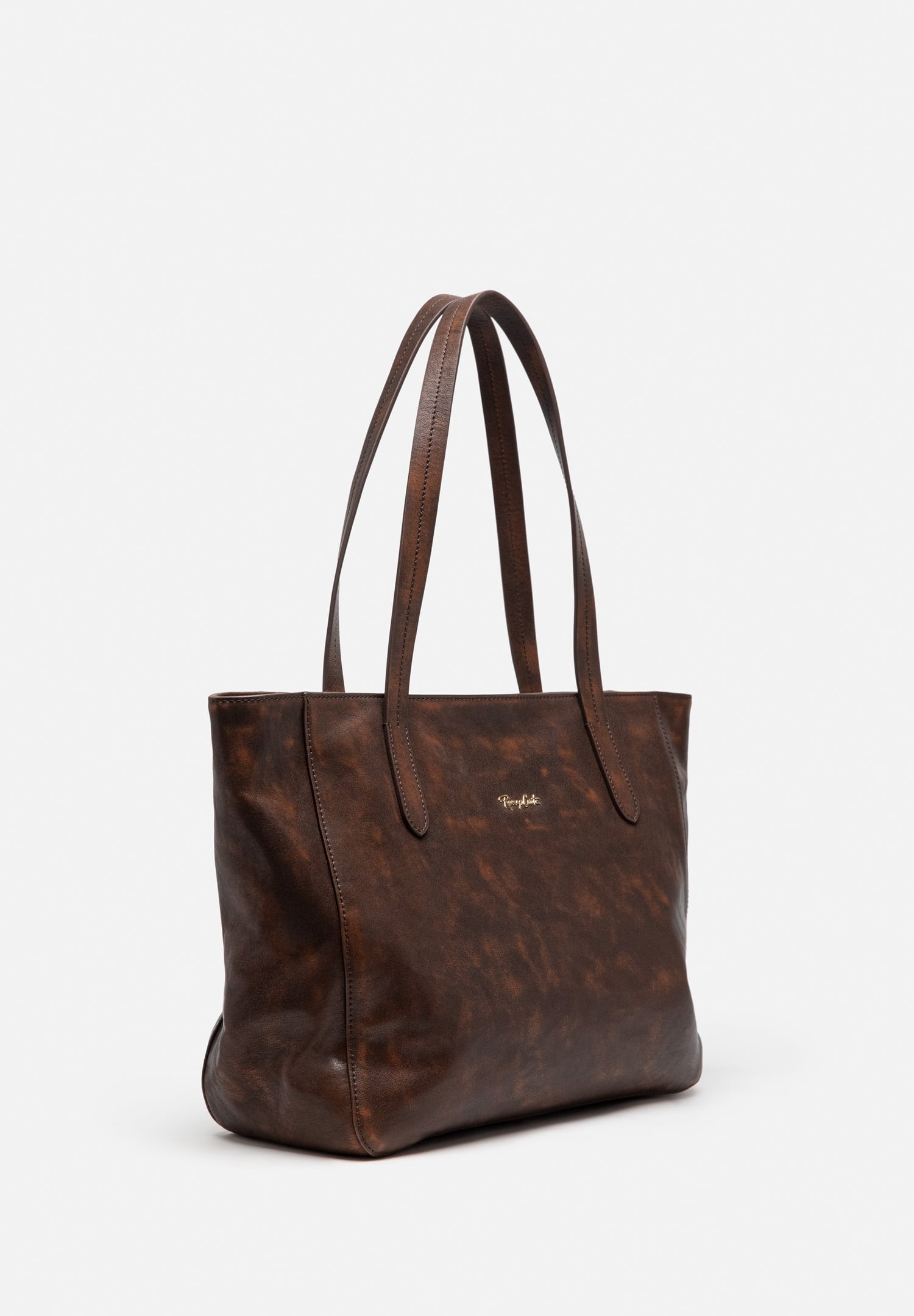 RENZO COSTA-CARTERA TOTE DE CUERO VINTAGE RCD 2653 1 BROWN - 2