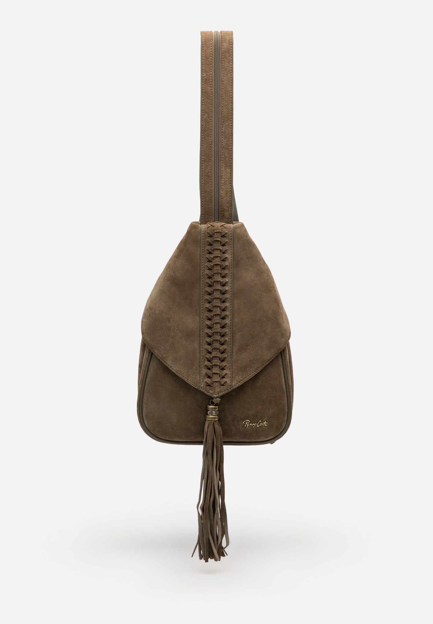 RENZO COSTA-MOCHILA DE GAMUZA FLECOS BOHO MCD 2603 9112 OLIVE / 60 OLIVE - 1