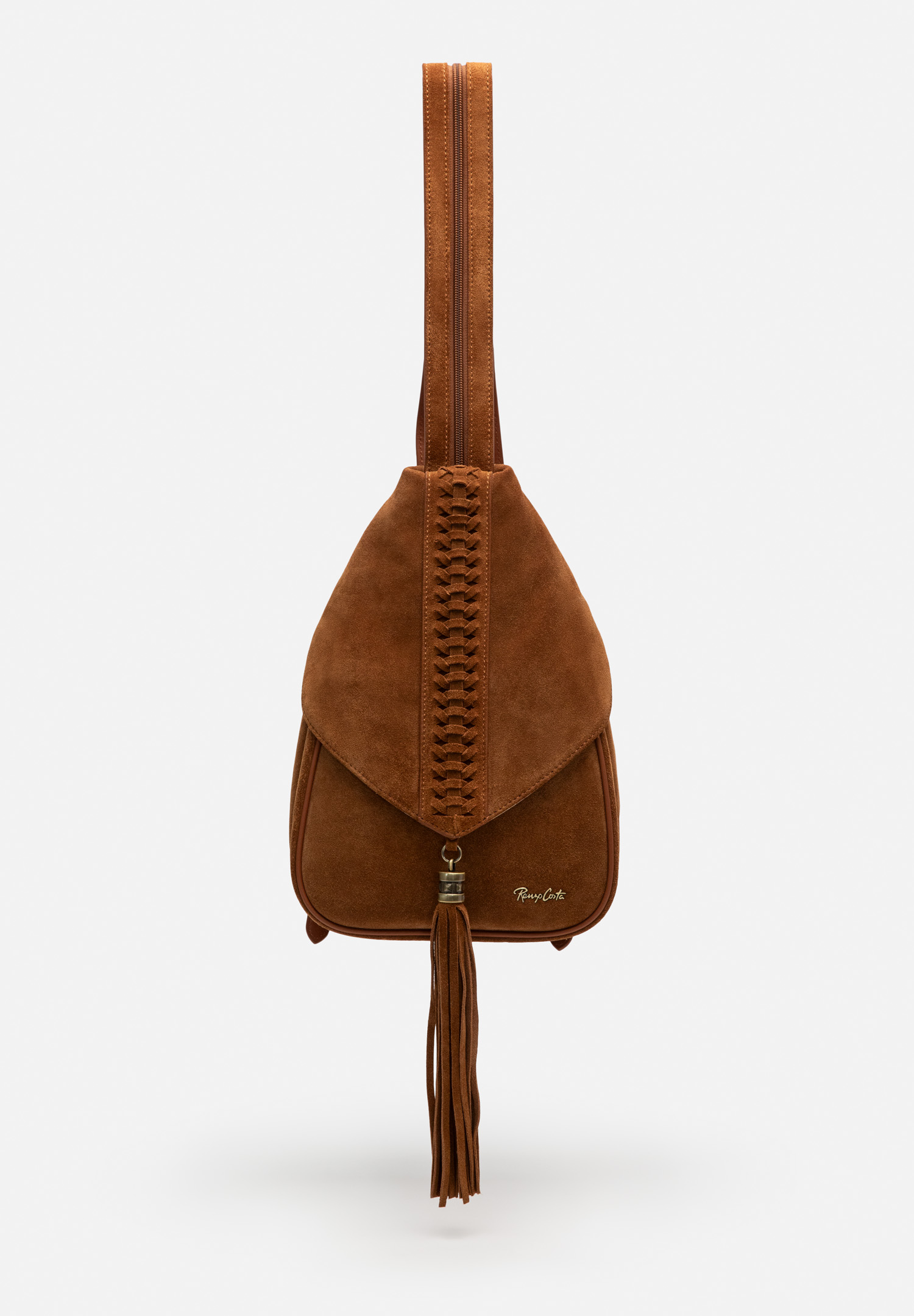 RENZO COSTA-MOCHILA DE GAMUZA FLECOS BOHO MCD 2603 8175 BROWN / 116 BROWN - 1