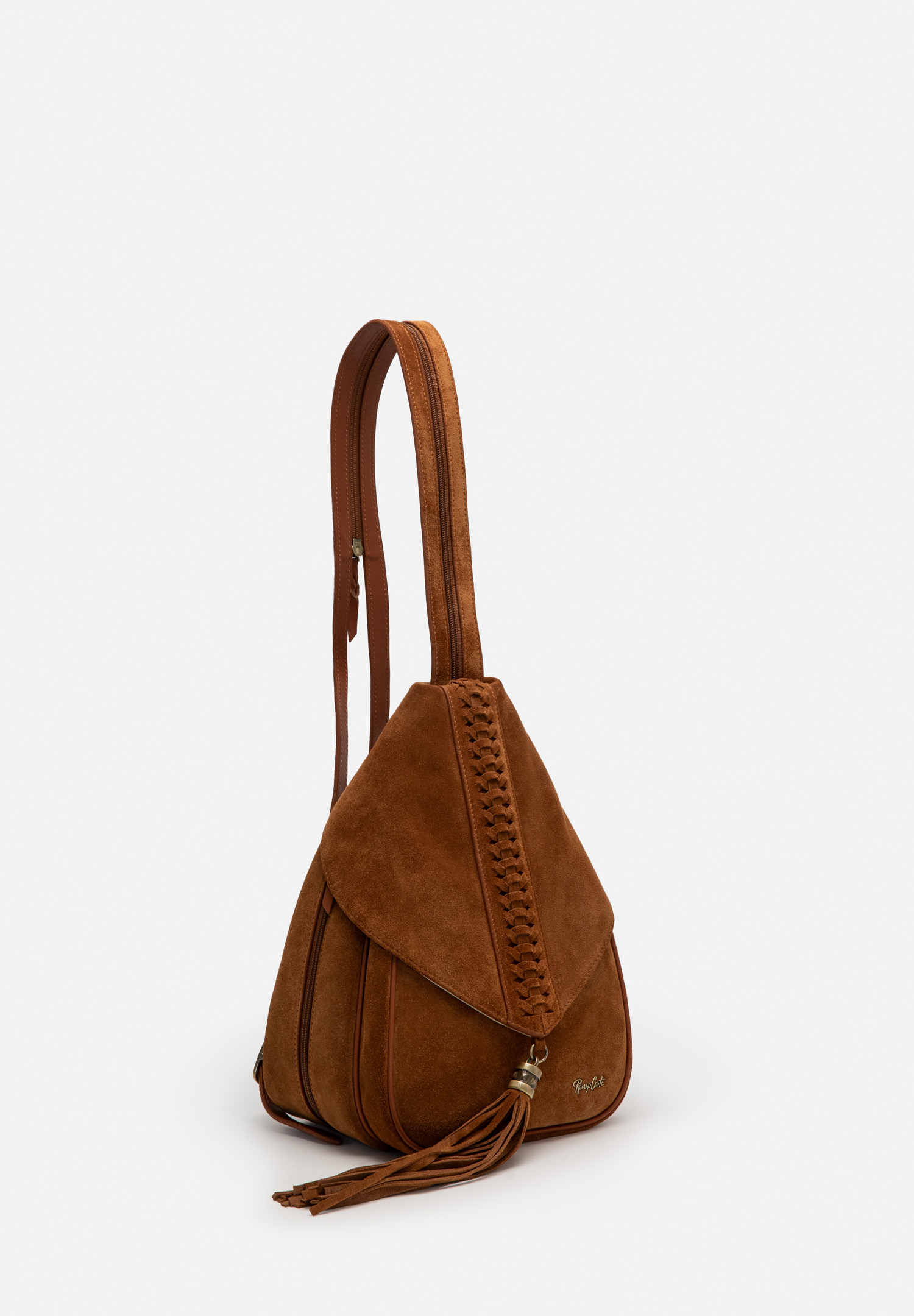 RENZO COSTA-MOCHILA DE GAMUZA FLECOS BOHO MCD 2603 8175 BROWN / 116 BROWN - 3