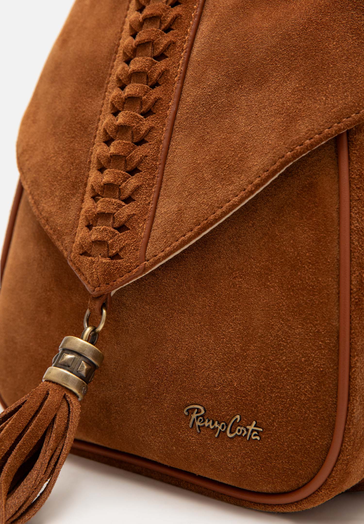 RENZO COSTA-MOCHILA DE GAMUZA FLECOS BOHO MCD 2603 8175 BROWN / 116 BROWN - 5