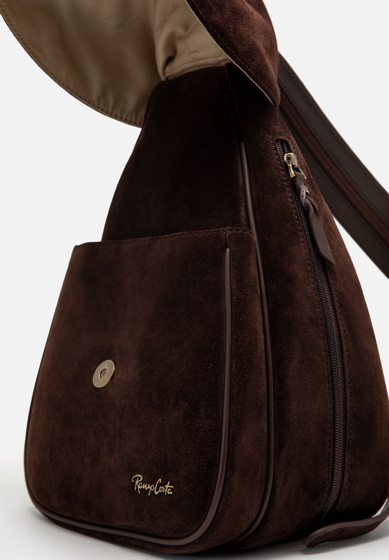 RENZO COSTA-MOCHILA DE GAMUZA FLECOS BOHO MCD 2603 S050 COFFEE / 7 COFFEE - 2