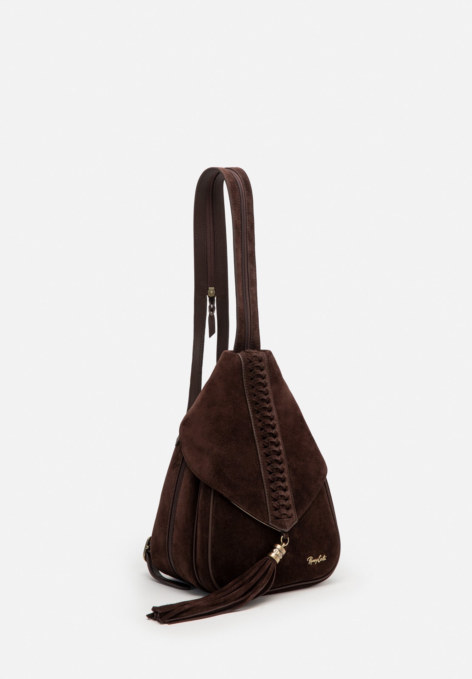 RENZO COSTA-MOCHILA DE GAMUZA FLECOS BOHO MCD 2603 S050 COFFEE / 7 COFFEE - 3