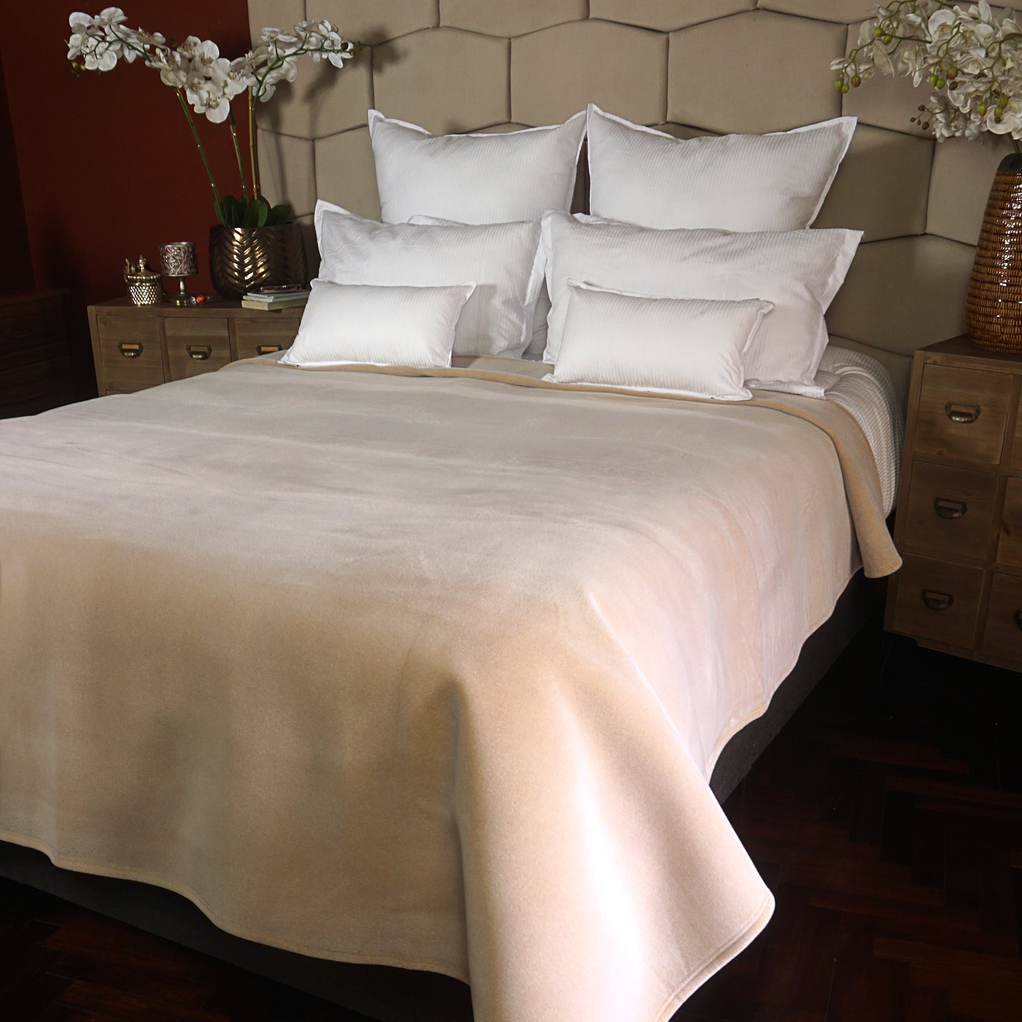 FRAZADA FIBRA DE ESPUMA AISLANTE ANTIALÉRGICA PREMIUM / BEIGE ARLIN - 2