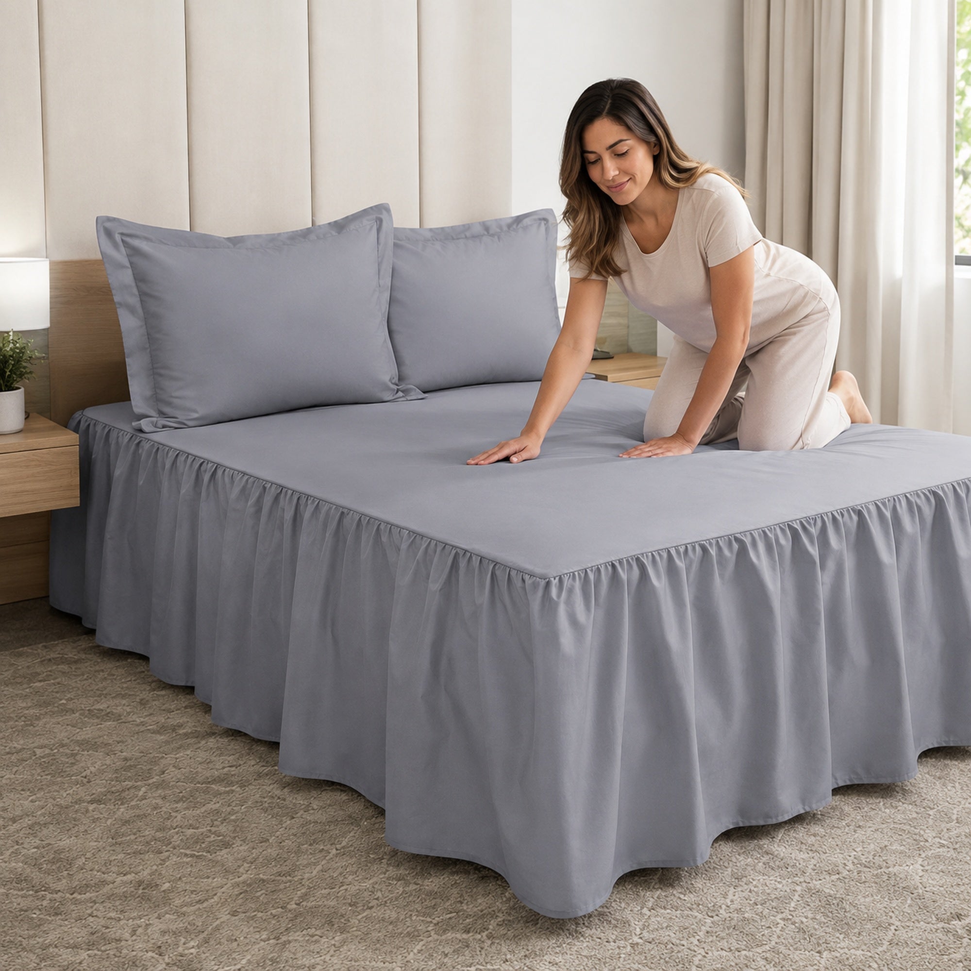 JUEGO DE SÁBANAS COOL 150 HILOS COTTON CONFORT / PLOMO ARLIN - 5