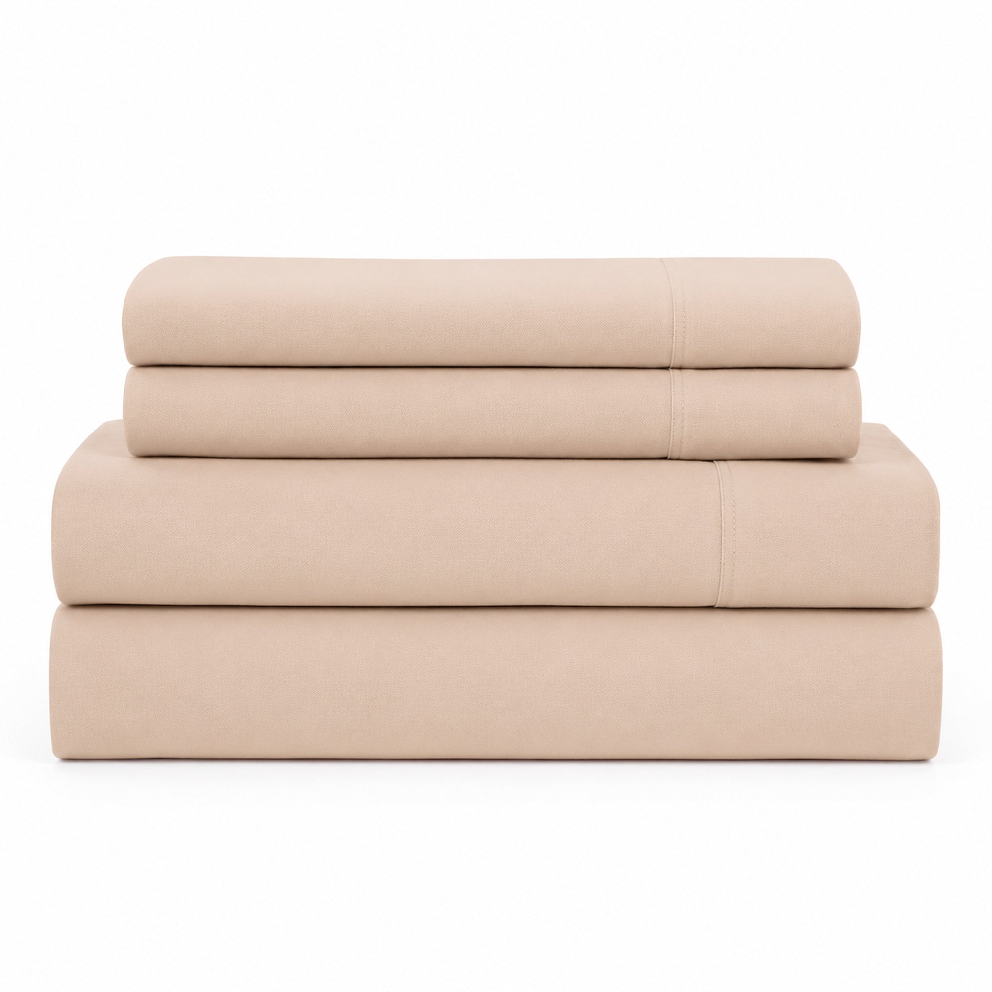 JUEGO DE SÁBANAS 150 HILOS ALGODÓN CONFORT / BEIGE ARLIN - 1