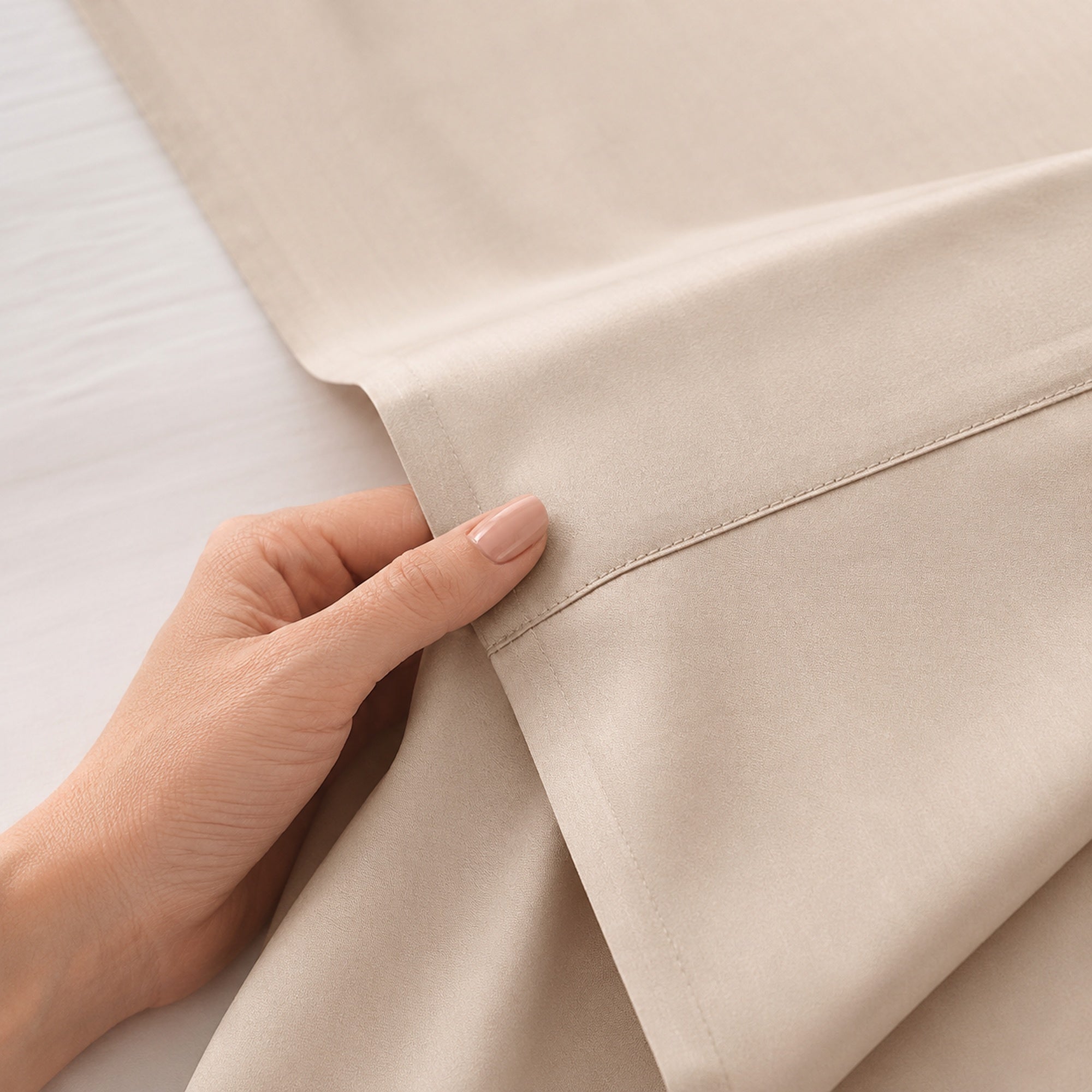 JUEGO DE SÁBANAS 150 HILOS ALGODÓN CONFORT / BEIGE ARLIN - 4