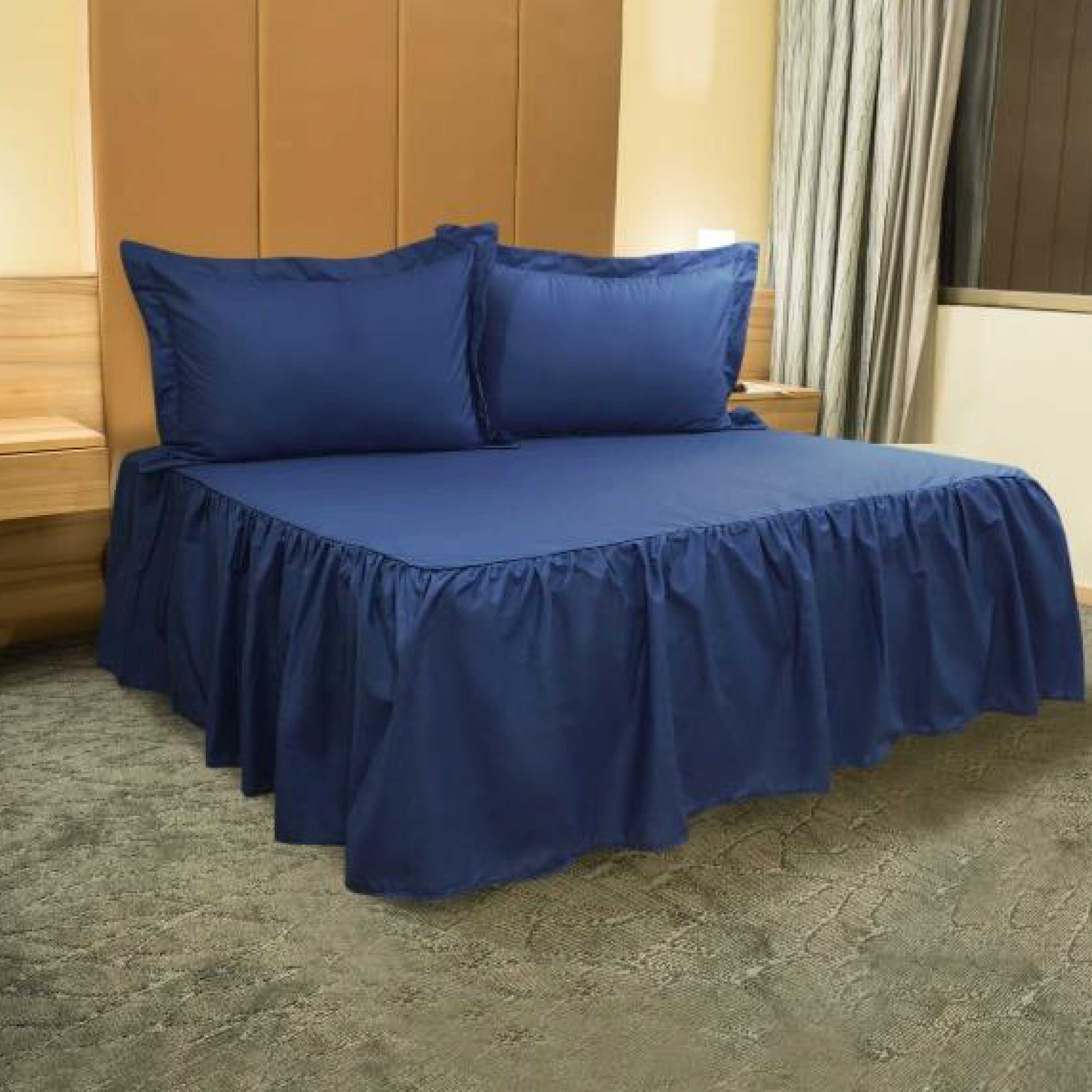 JUEGO DE SÁBANAS COOL 150 HILOS COTTON CONFORT / AZUL ARLIN - 1