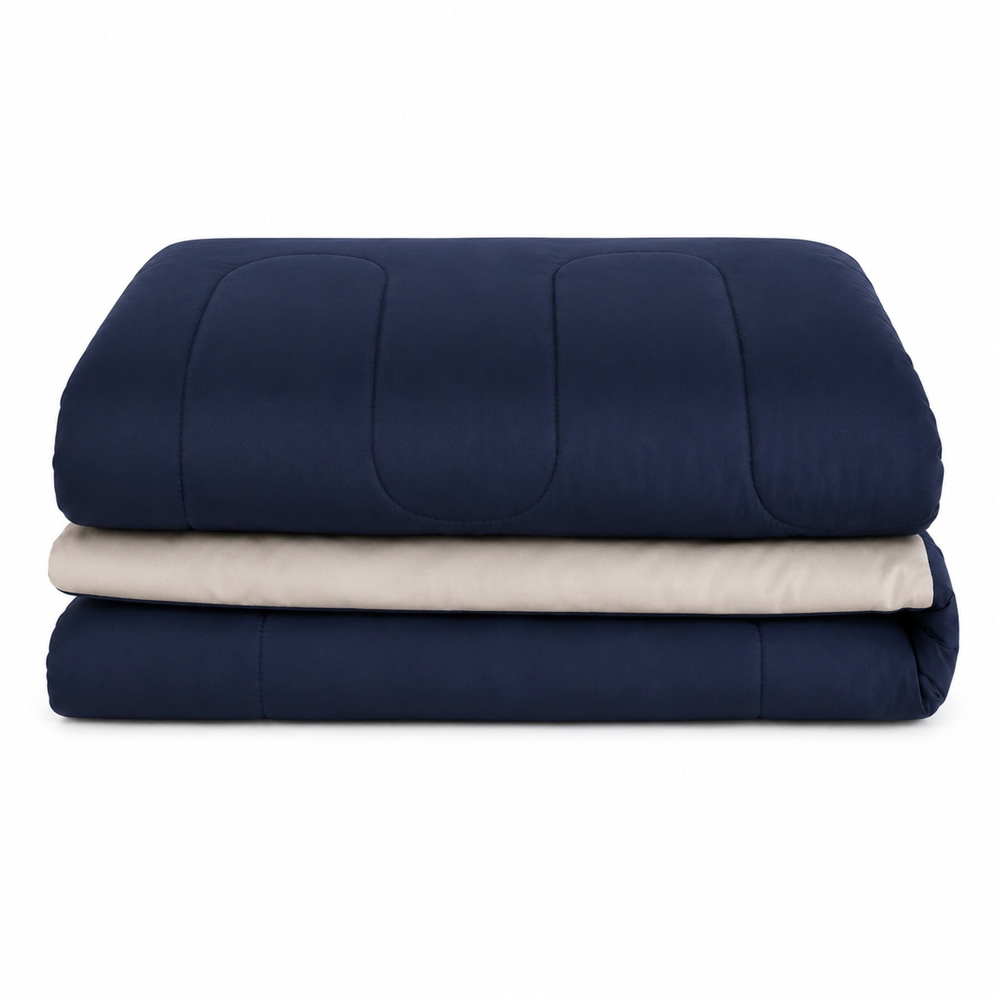 EDREDÓN 150 HILOS MICROFIBRA DAMASCO / BEIGE AZUL MARINO ARLIN - 1
