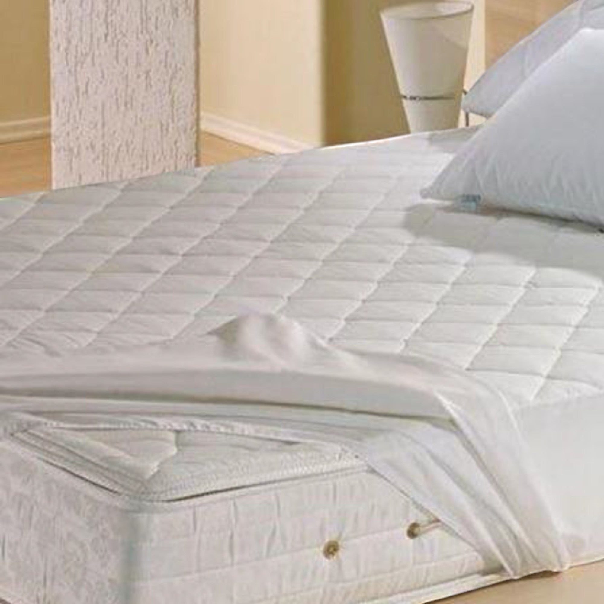 PROTECTOR DE COLCHÓN 150 HILOS ALGODÓN AMOLDABLE CONFORT / BLANCO ARLIN - 2