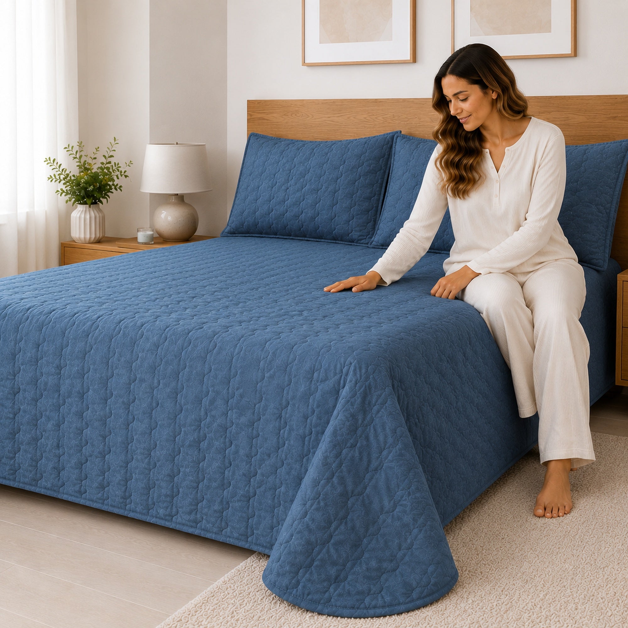 COVER THIN 150 HILOS MICROFIBRA CONFORT / AZUL ACERO ARLIN - 4
