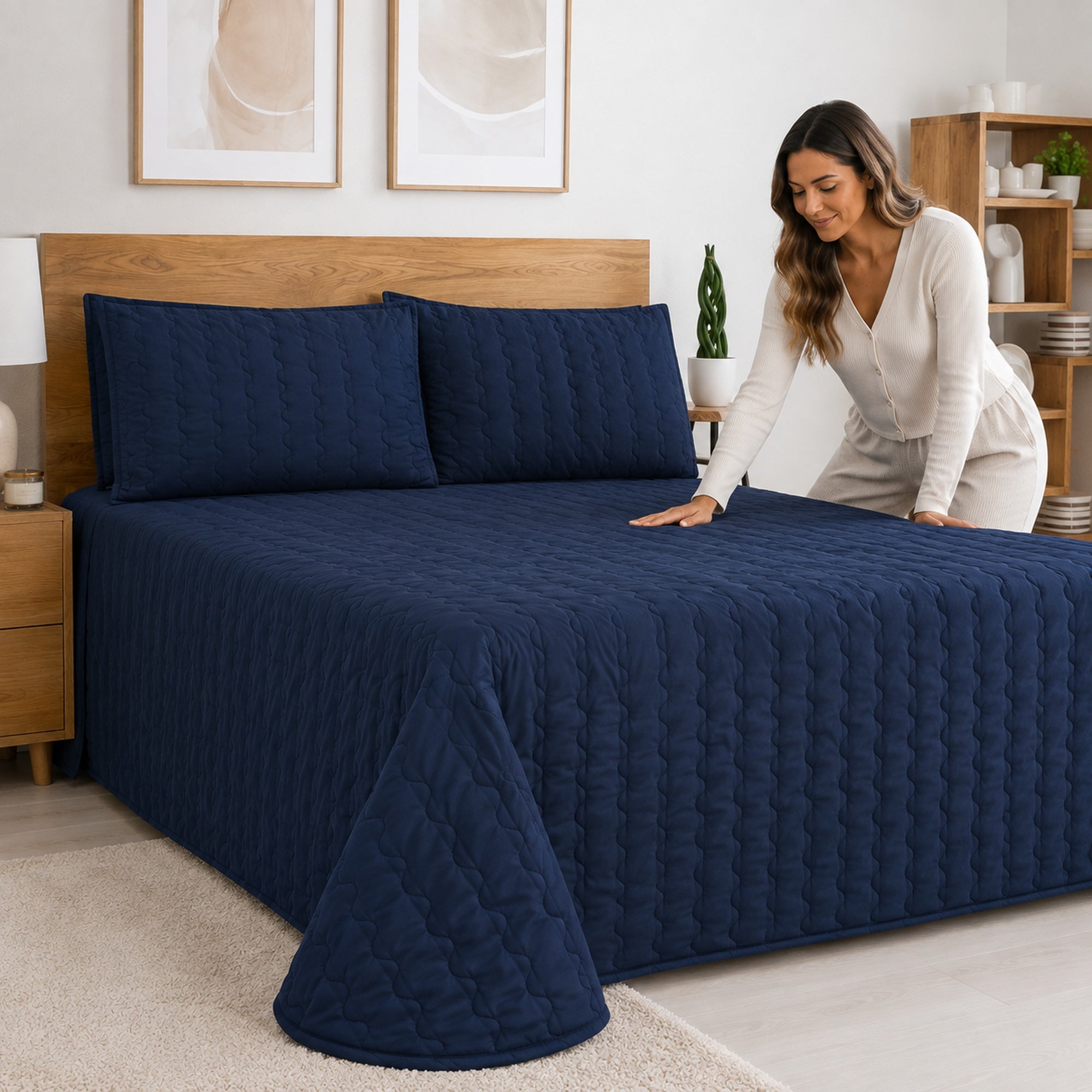 COVER THIN 150 HILOS MICROFIBRA CONFORT / AZUL MARINO ARLIN - 4