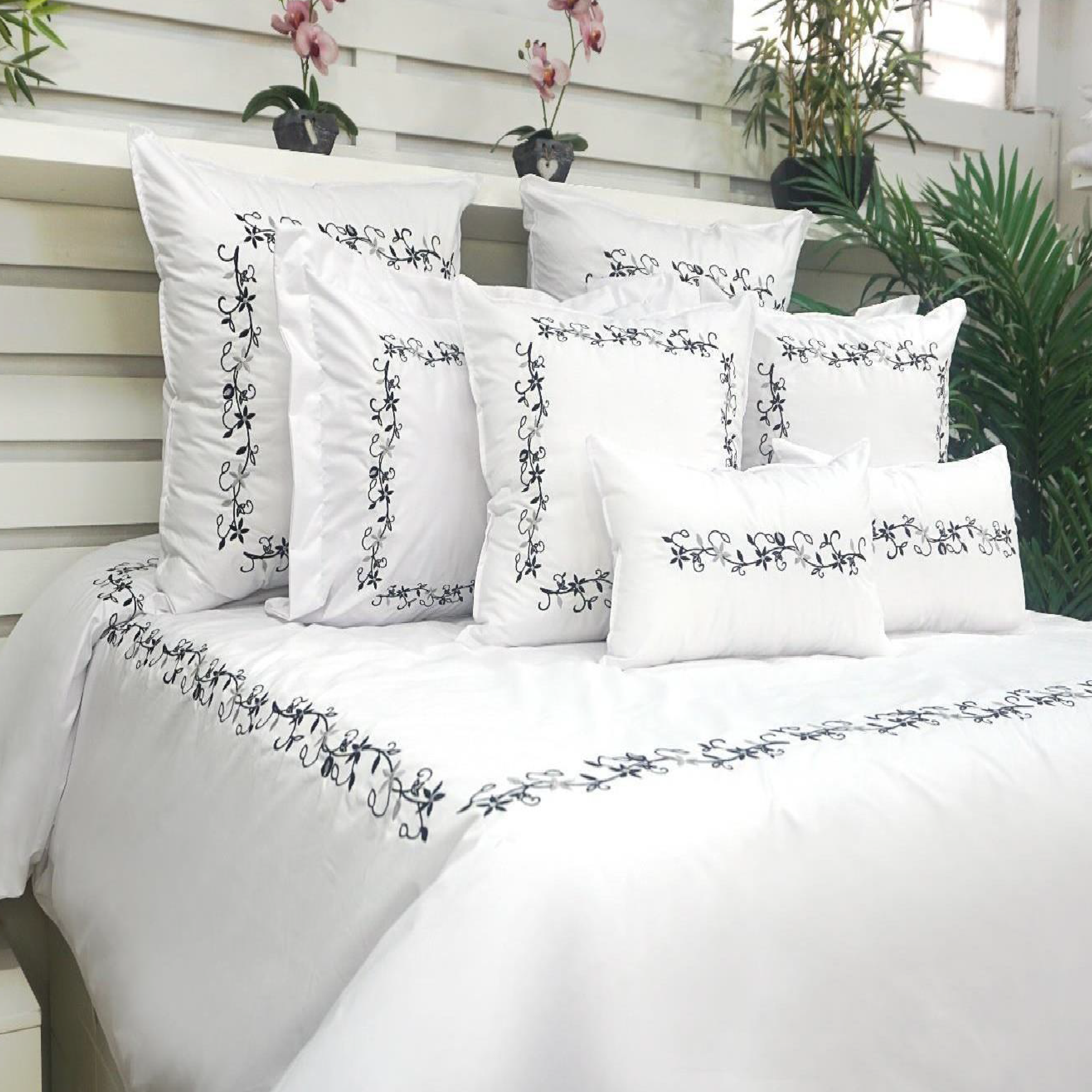 FUNDA DUVET BELHA 220 HILOS ALGODÓN DELUXE / NEGRO ARLIN - 1