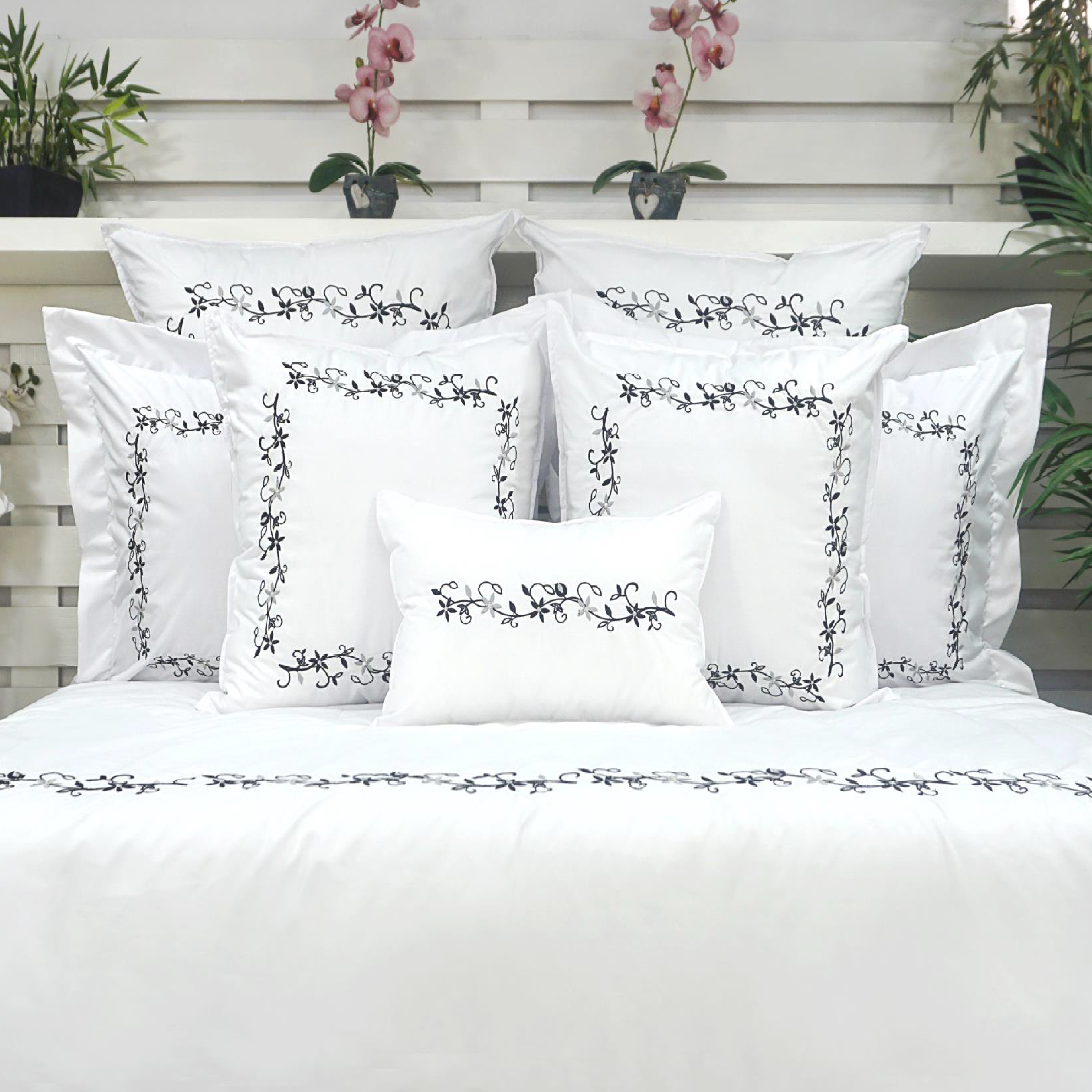 FUNDA DUVET BELHA 220 HILOS ALGODÓN DELUXE / NEGRO ARLIN - 2