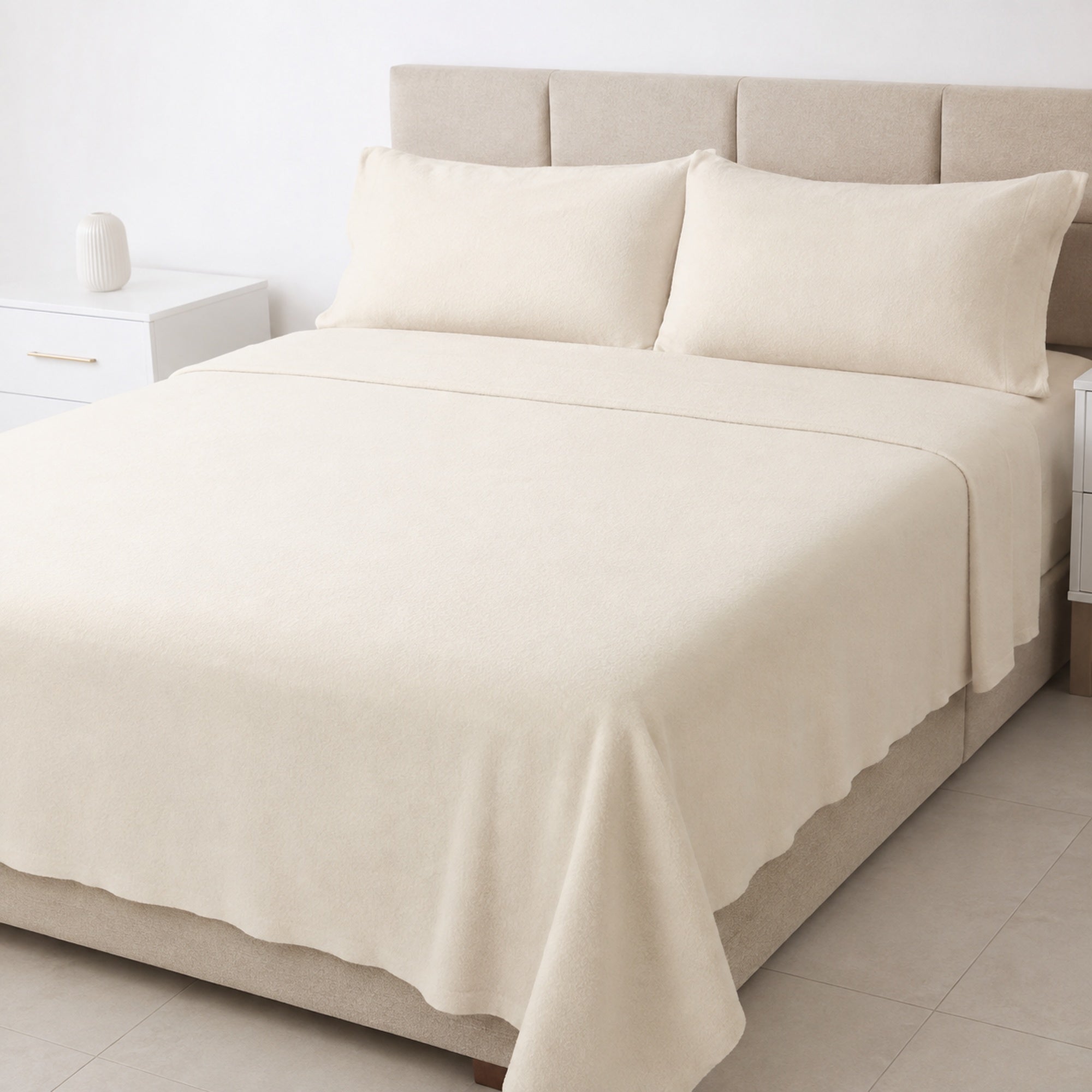 JUEGO DE SÁBANAS 230 GR POLAR CONFORT / CREMA ARLIN - 2