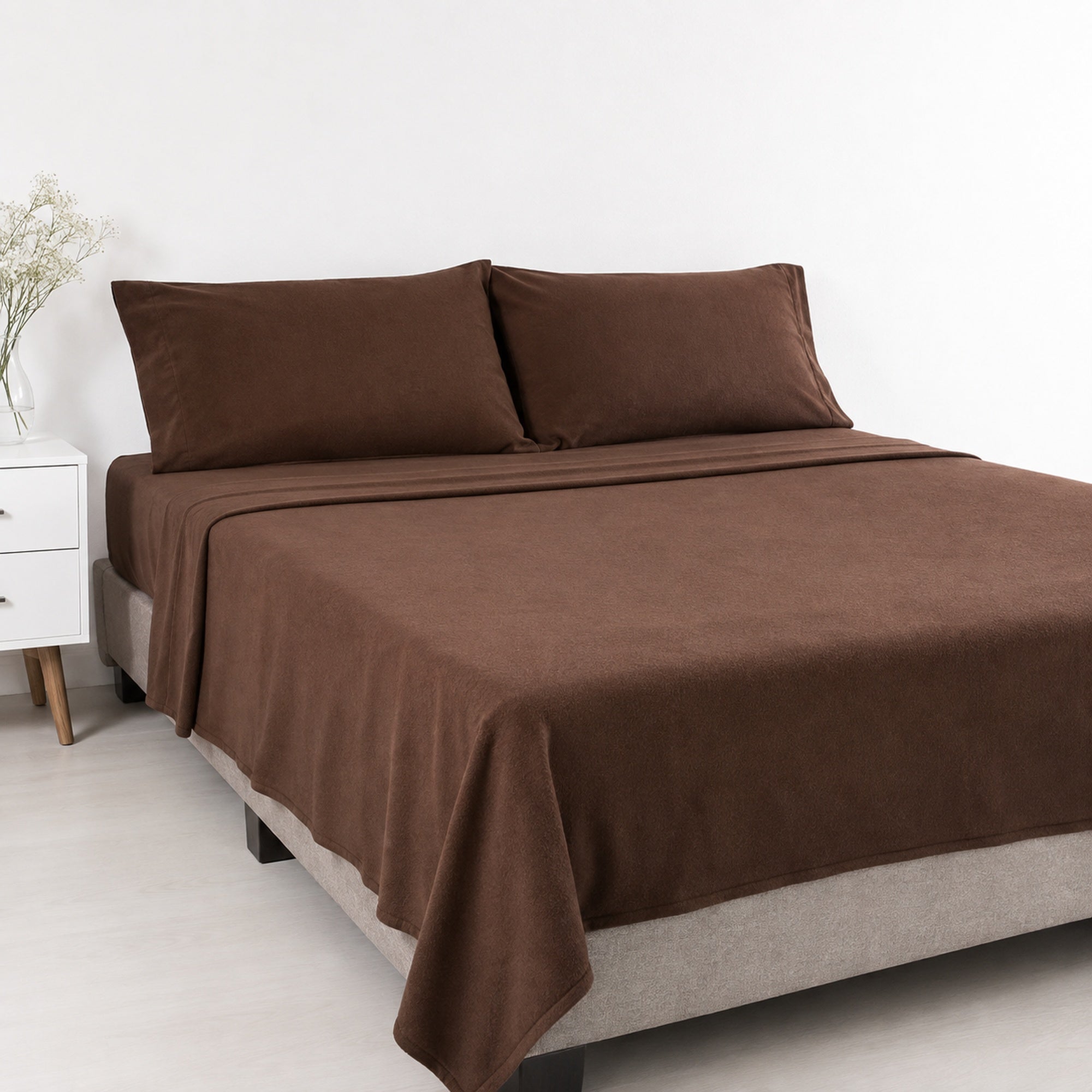 JUEGO DE SÁBANAS 230 GR POLAR CONFORT / MARRÓN ARLIN - 2