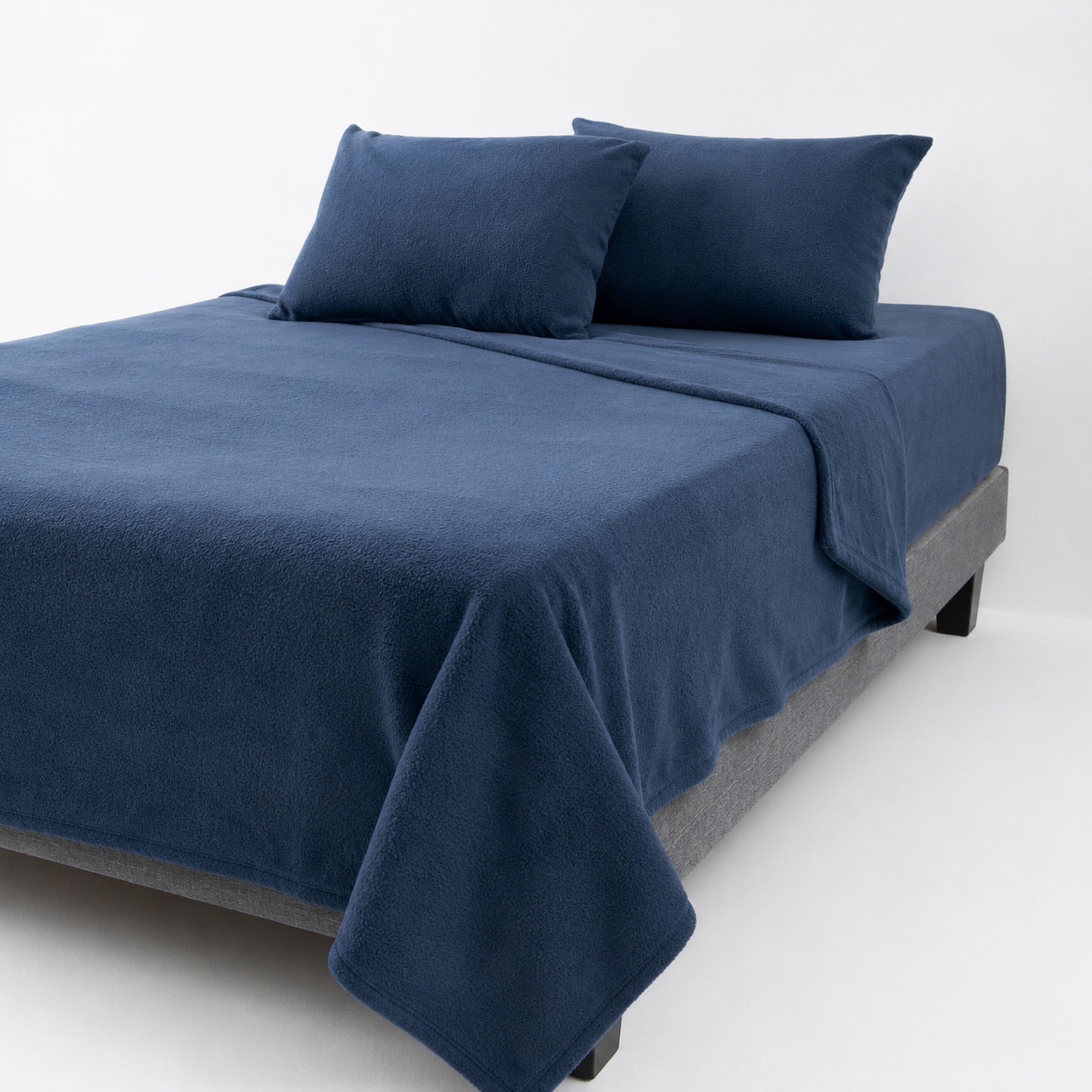 JUEGO DE SÁBANAS 230 GR POLAR CONFORT / AZUL ACERO ARLIN - 2
