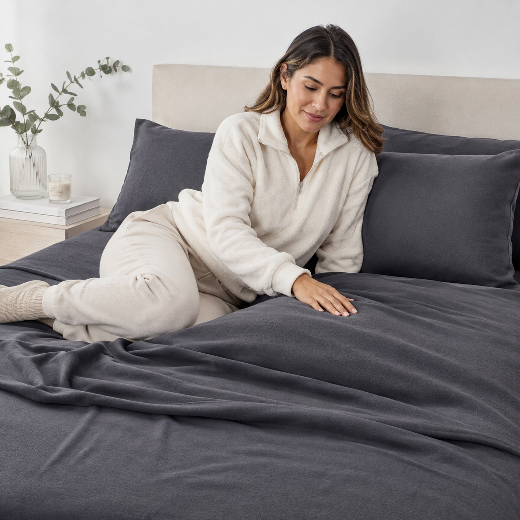 JUEGO DE SÁBANAS 230 GR POLAR CONFORT / PLOMO ARLIN - 5