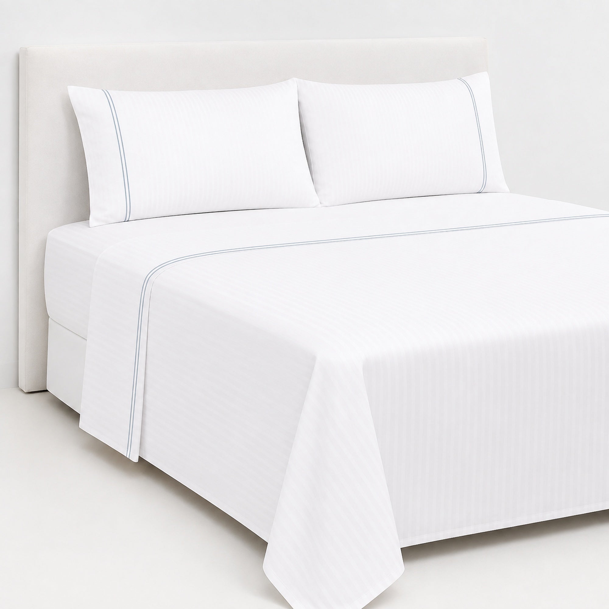 JUEGO DE SÁBANAS 300 HILOS PIMA COTTON PREMIUM / LÍNEAS SATINADAS ARLIN - 4